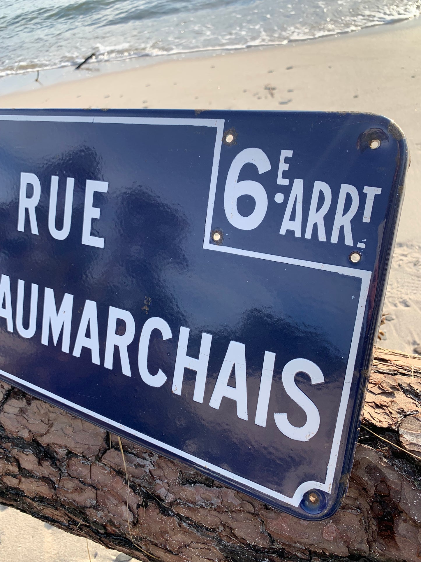 Französisches Emailleschild