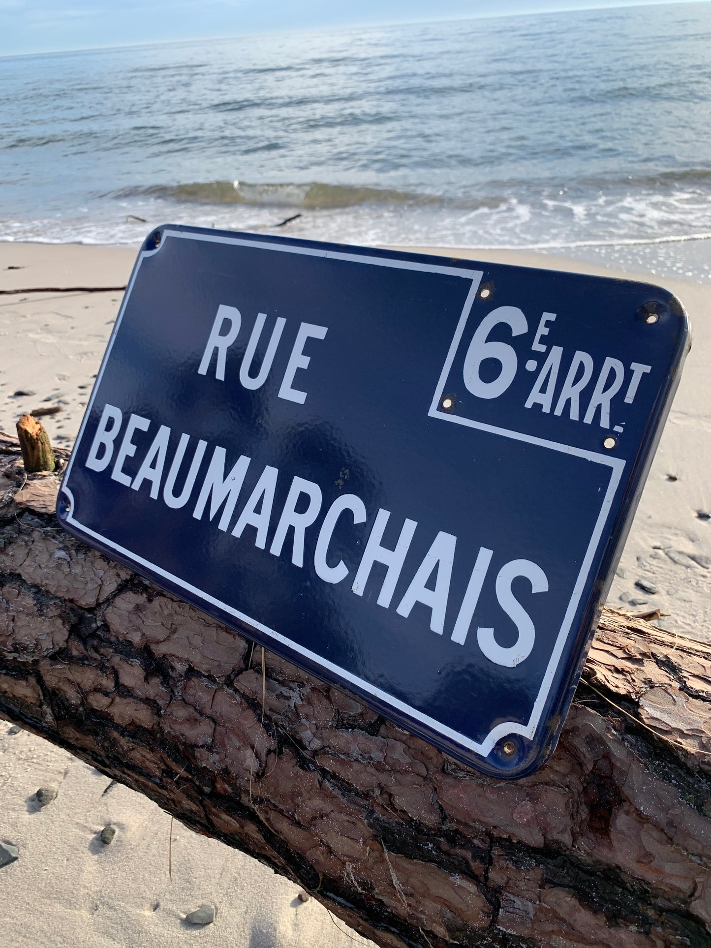 Französisches Emailleschild