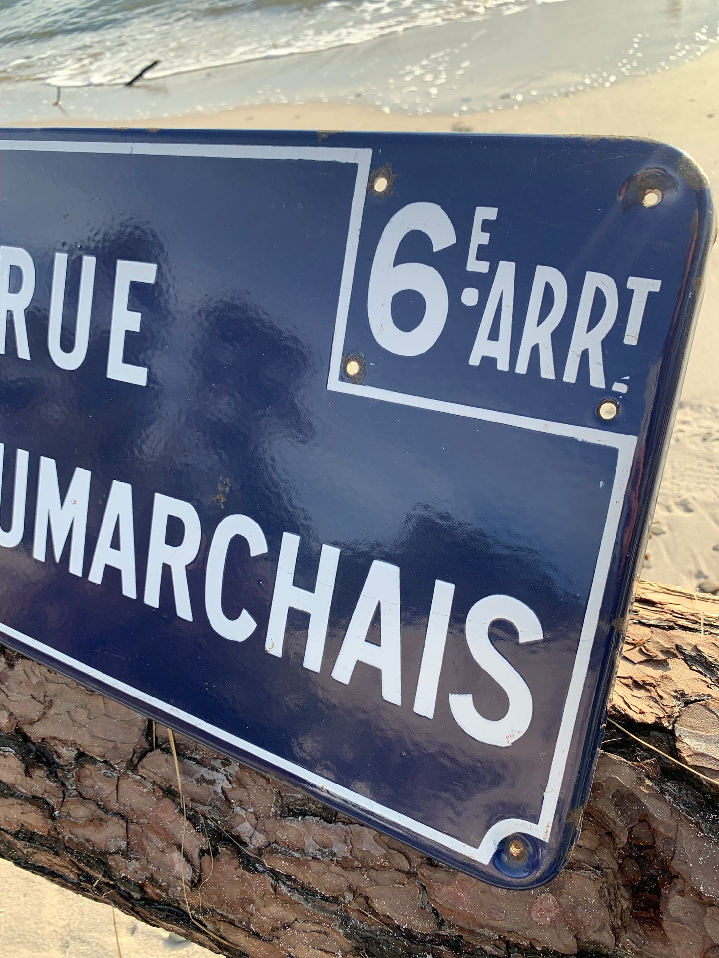 Französisches Emailleschild