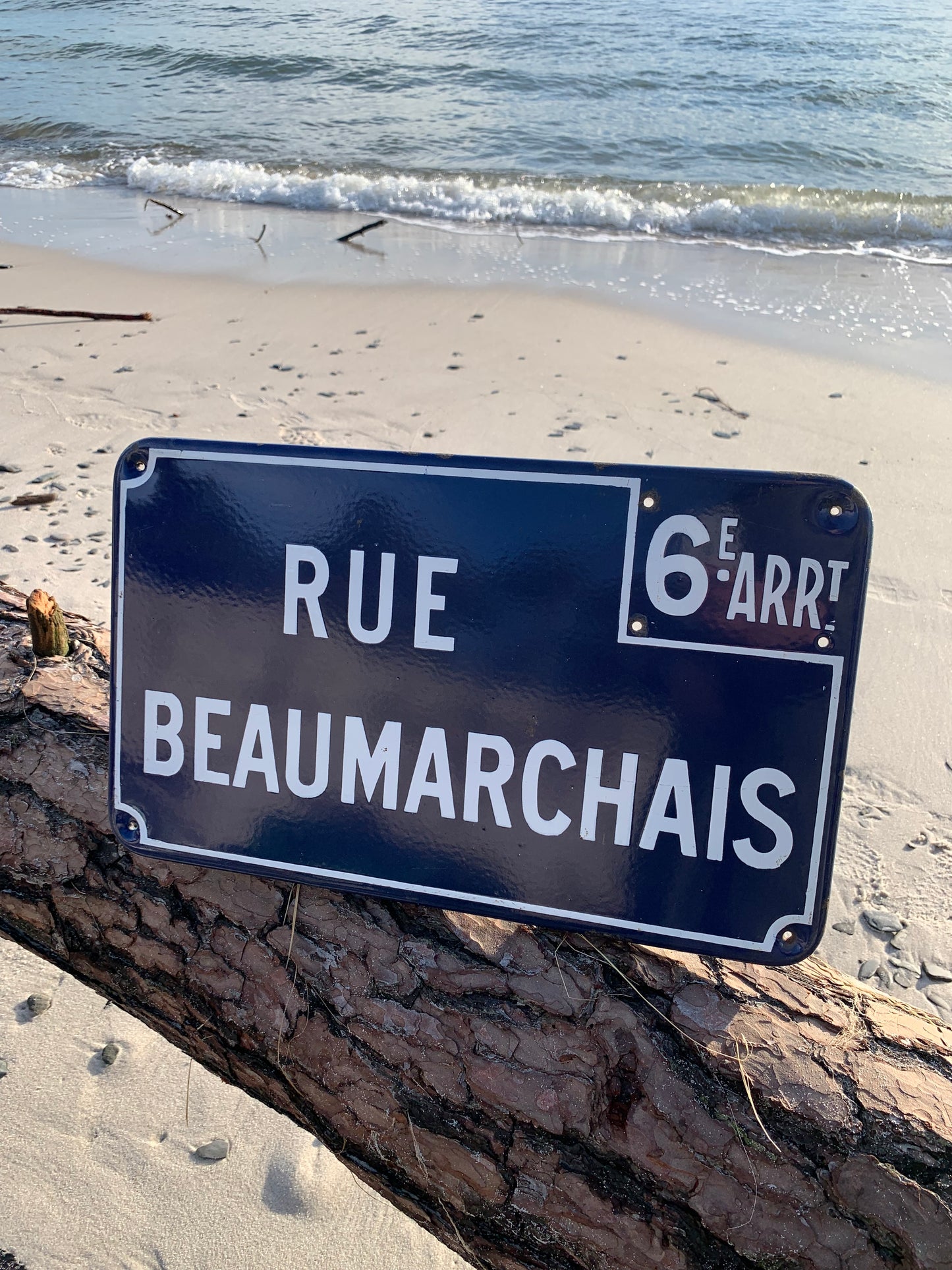Französisches Emailleschild