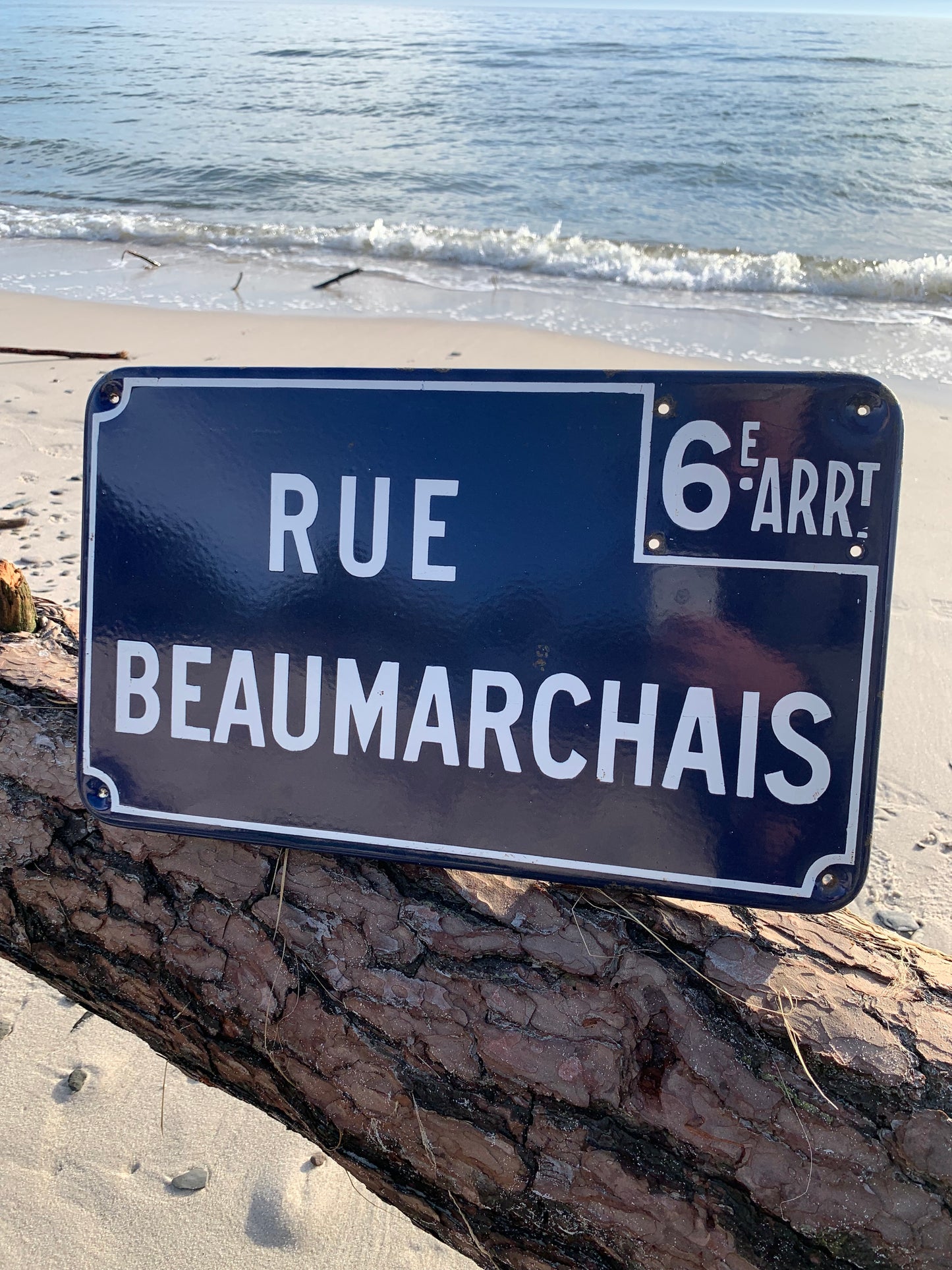 Französisches Emailleschild