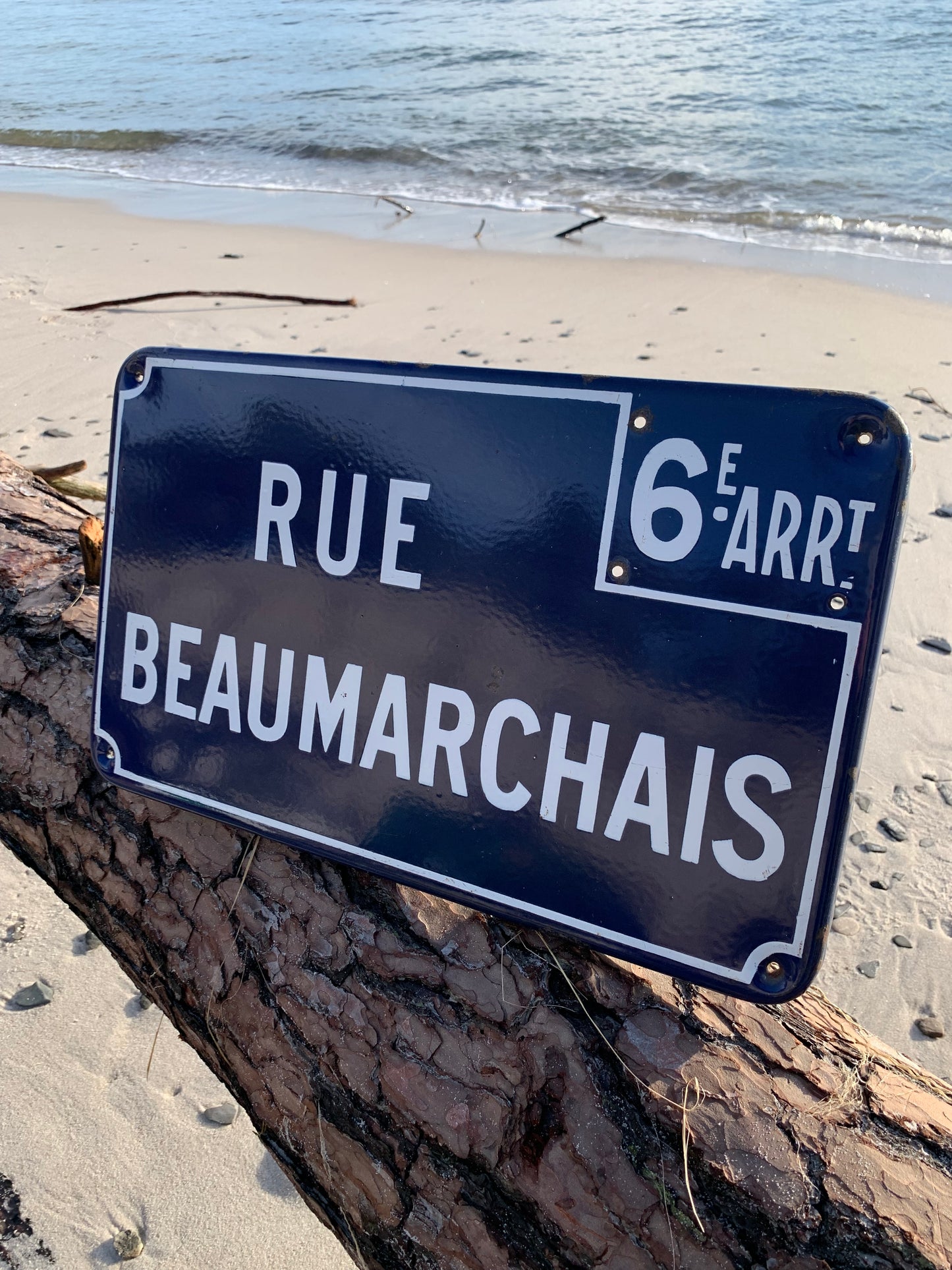 Französisches Emailleschild