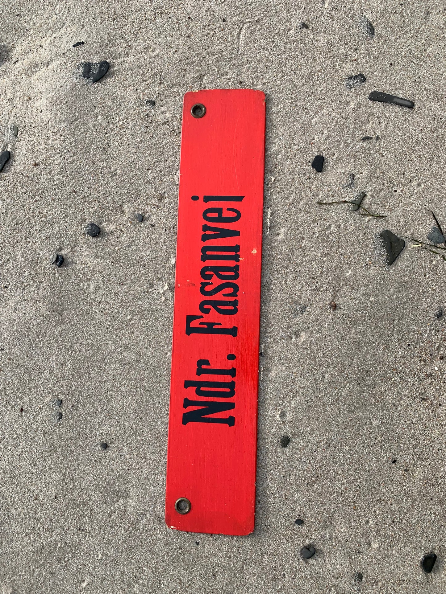 Altes Straßenbahnschild Nr. Fasanvej/Nørrebro Remise