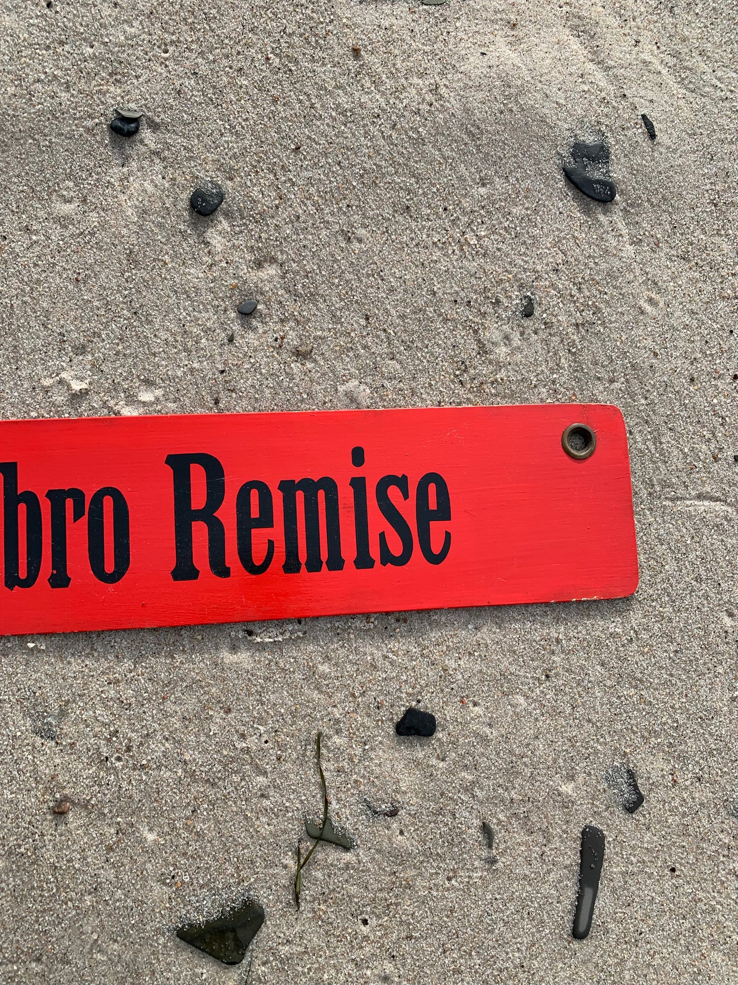Altes Straßenbahnschild Nørrebro Remise/Sundby Remise