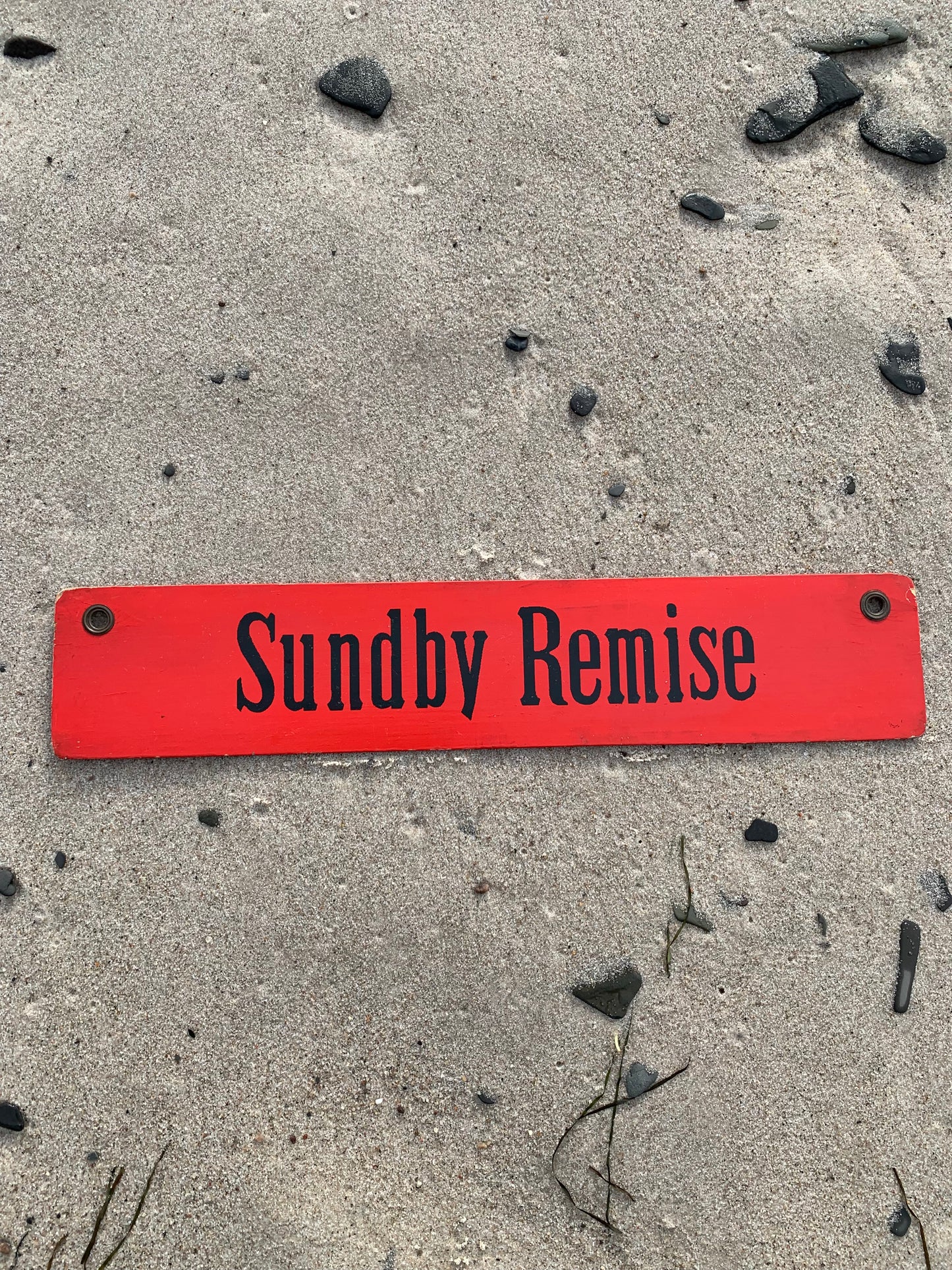 Altes Straßenbahnschild Nørrebro Remise/Sundby Remise