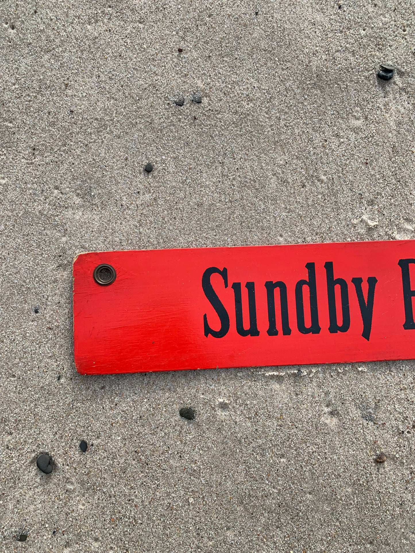 Altes Straßenbahnschild Nørrebro Remise/Sundby Remise