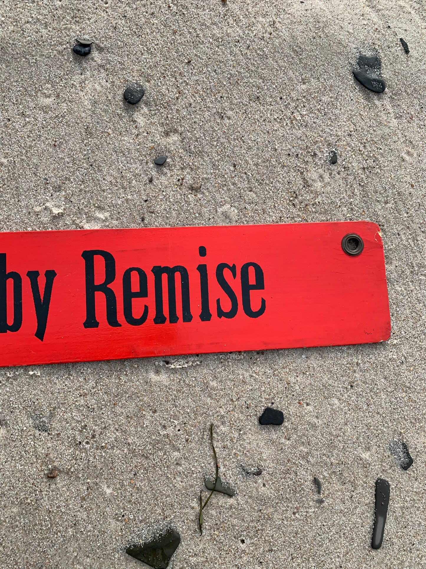 Altes Straßenbahnschild Nørrebro Remise/Sundby Remise