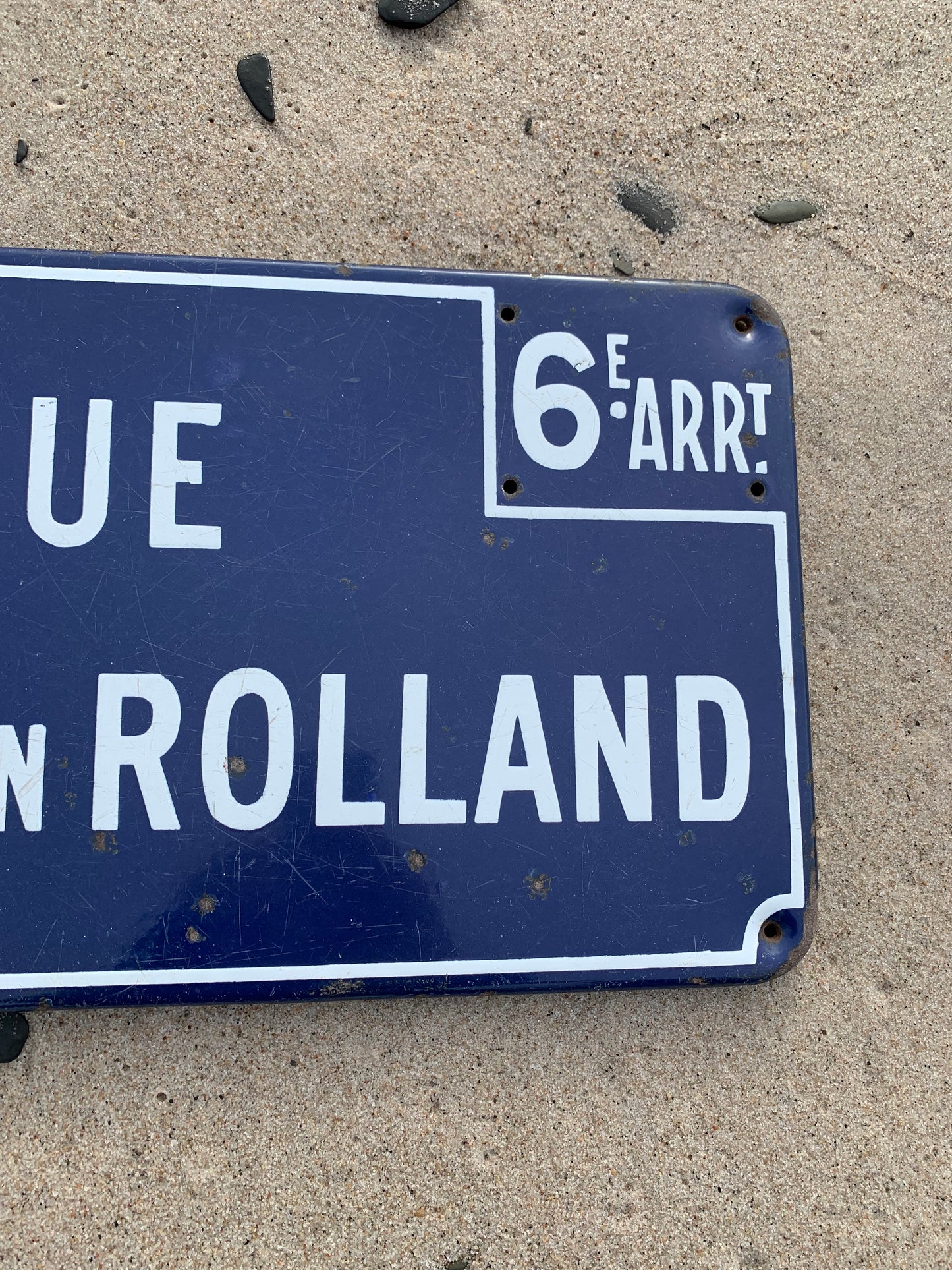 Französisches Emailleschild