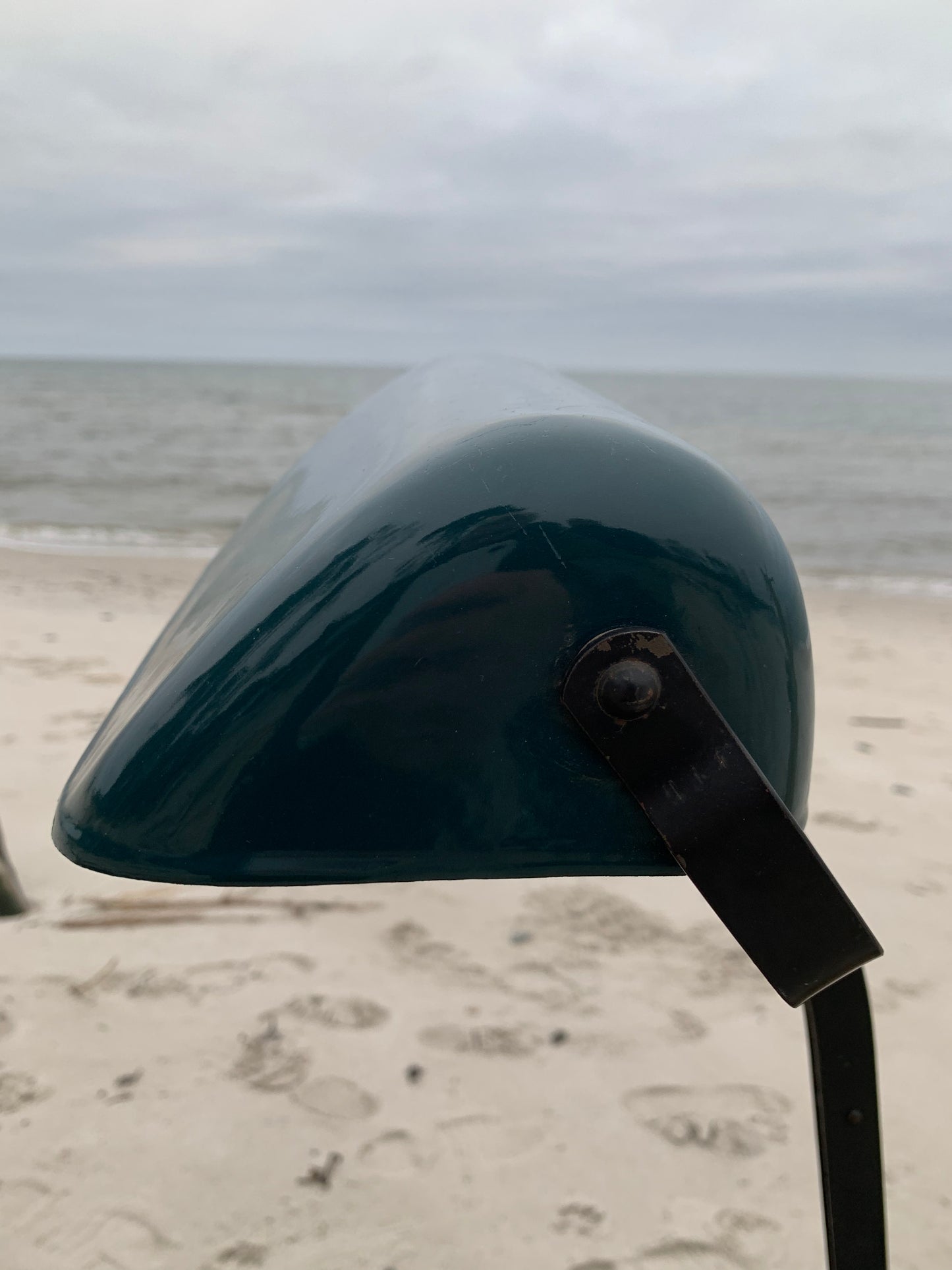 Notarlampe mit Emailschirm