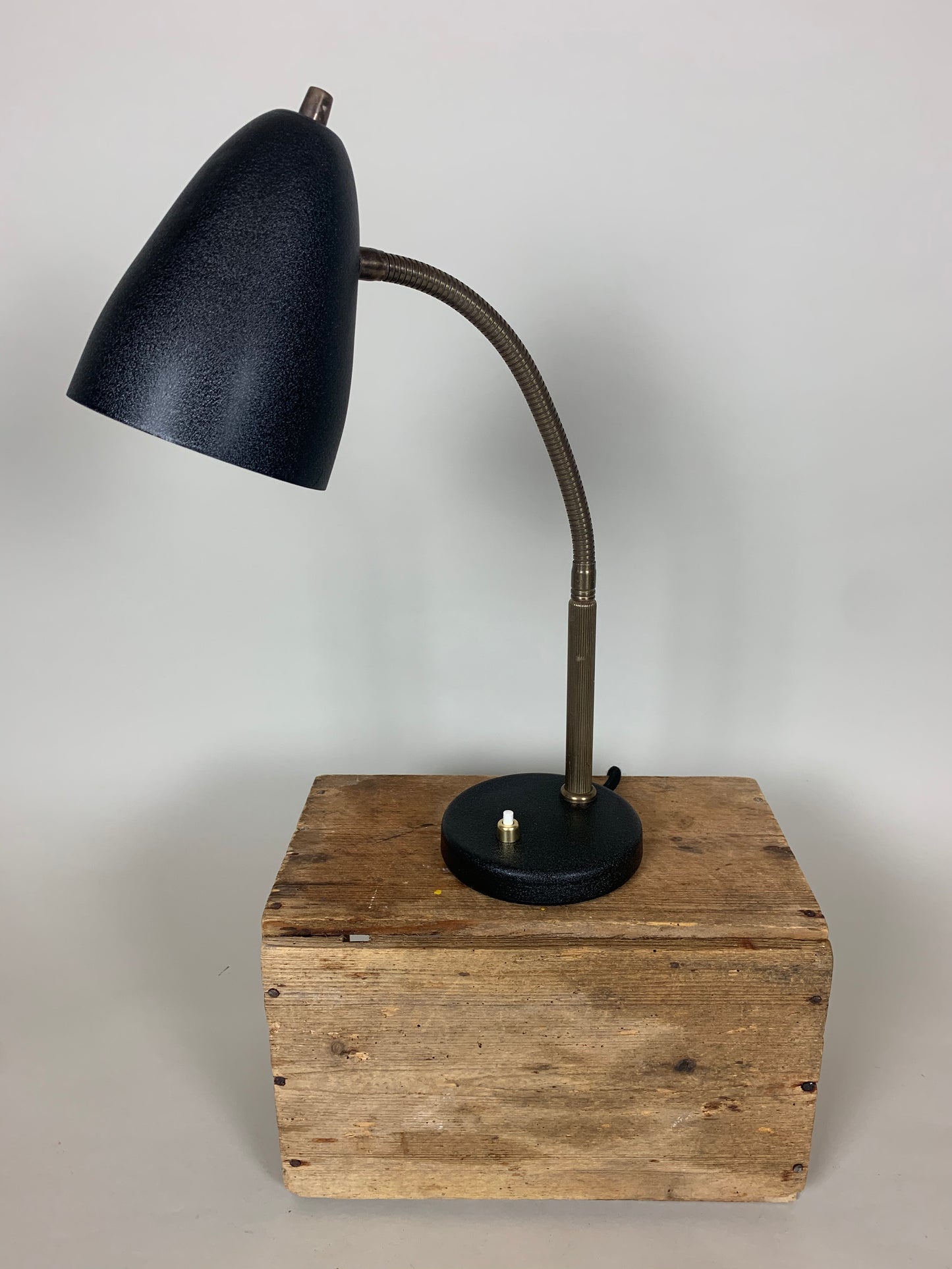 Vintage Lampe mit Flexarm - Schwarz