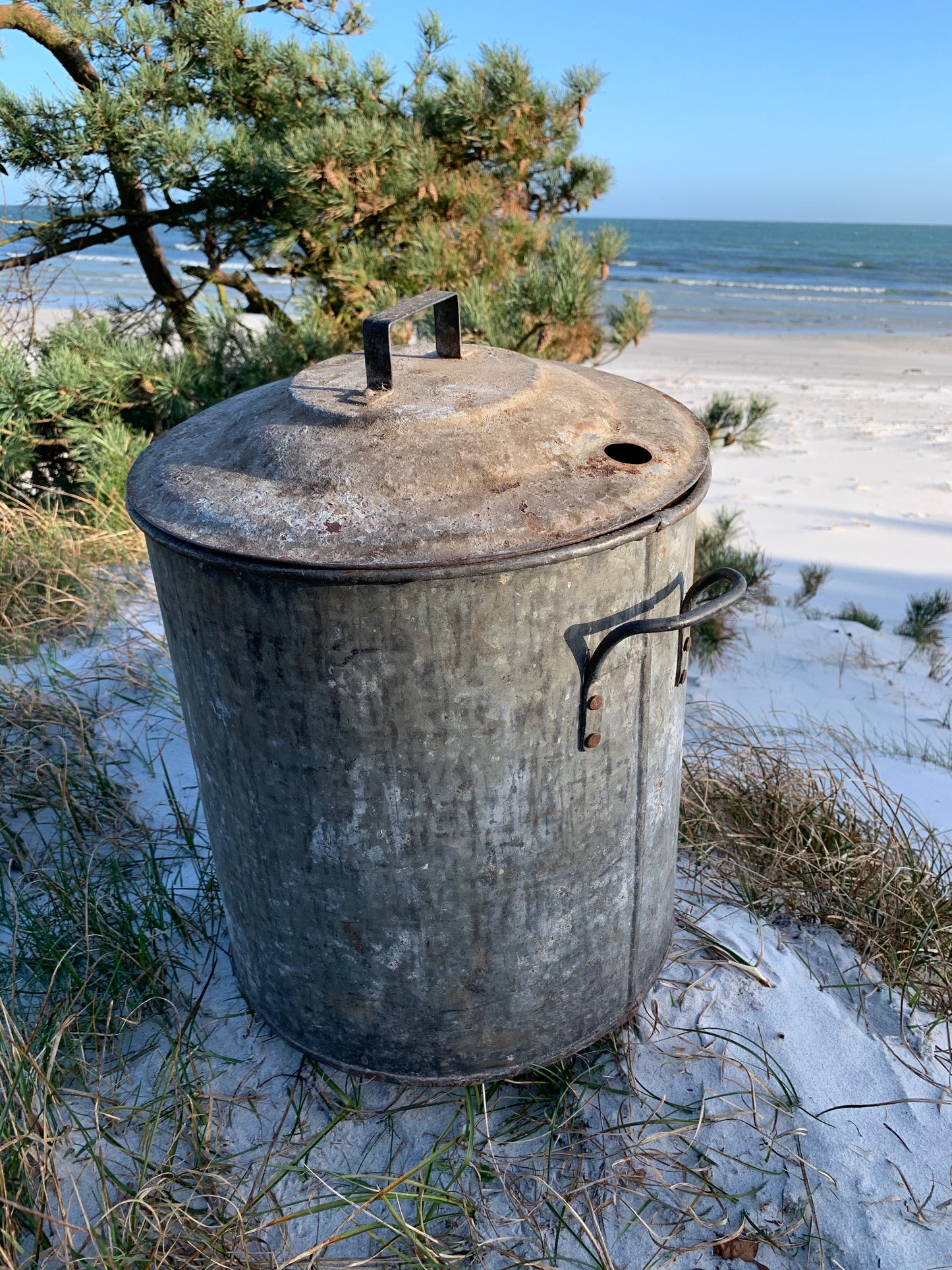 Zinkpökeleimer mit Deckel