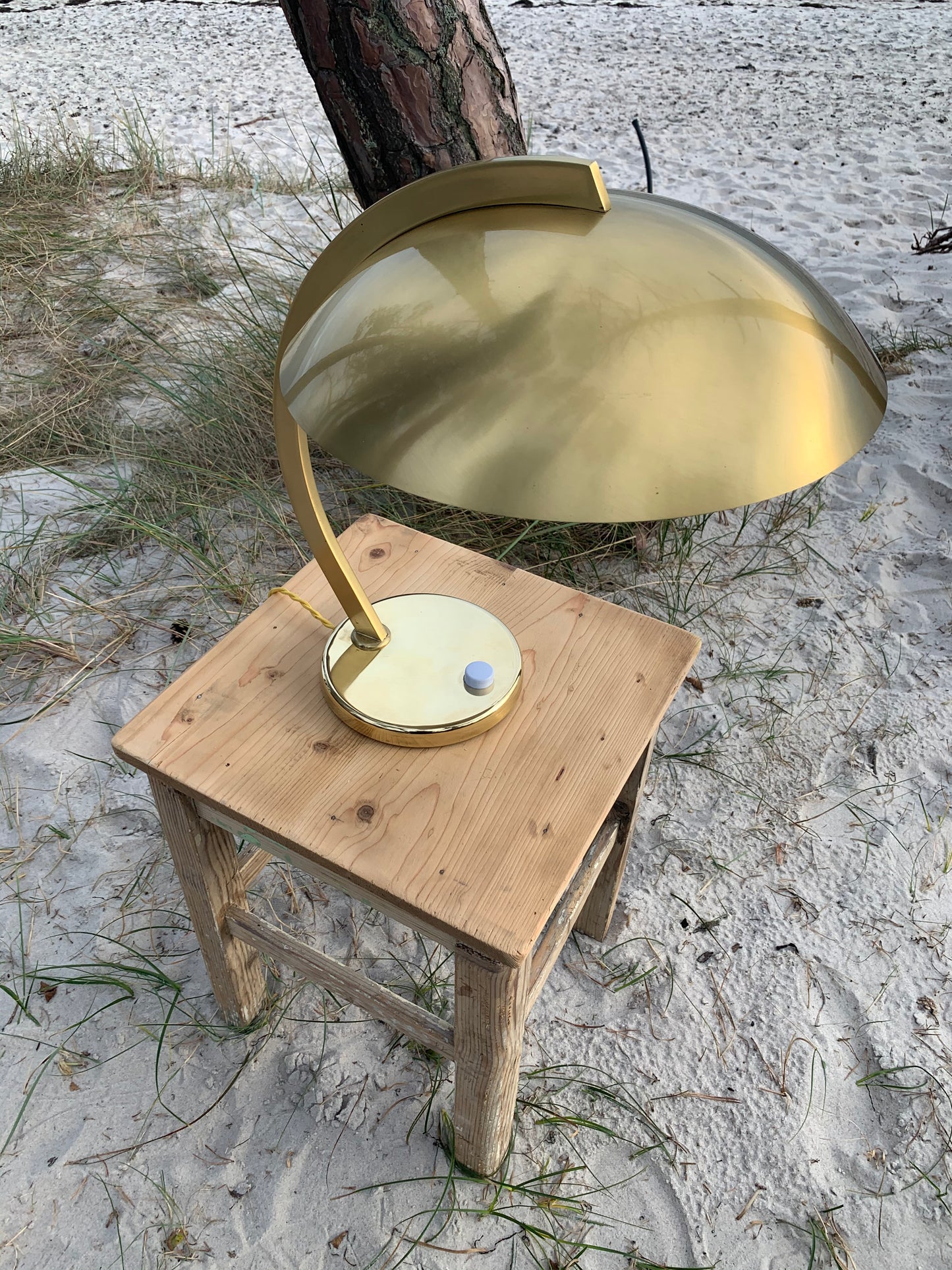 Egon Hillebrand Vintage Lampe aus Messing