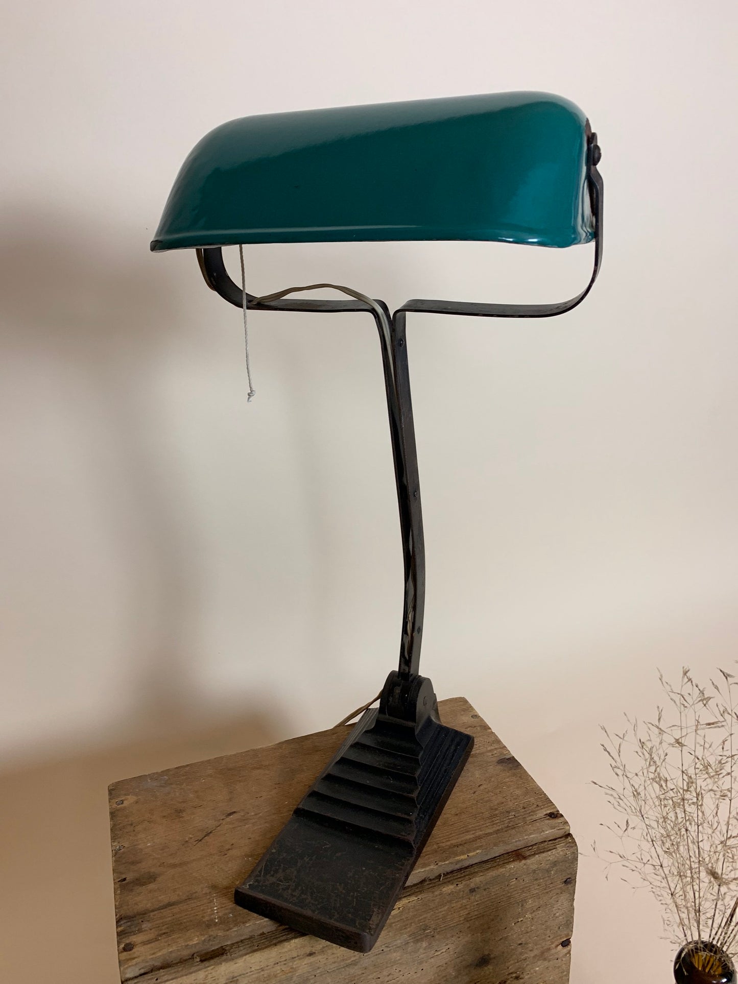 Alte Erpe Schreibtischlampe aus Belgien
