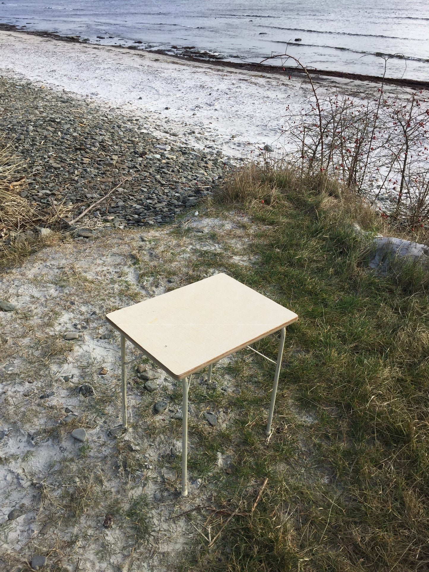 Schöner Klapptisch mit lustiger Geschichte