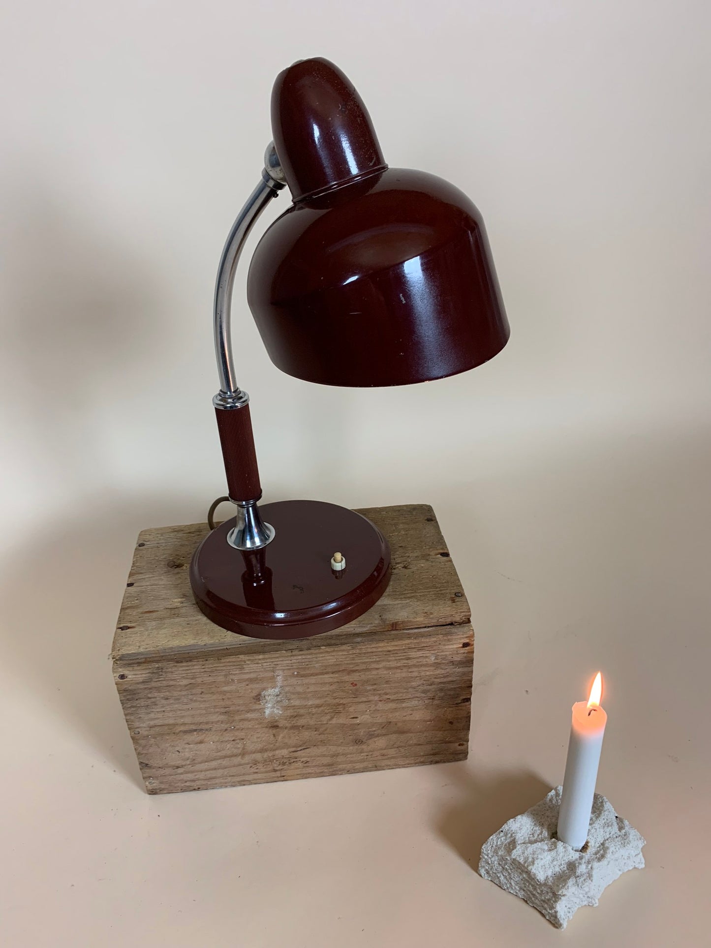 Escolux Tischlampe in Braun