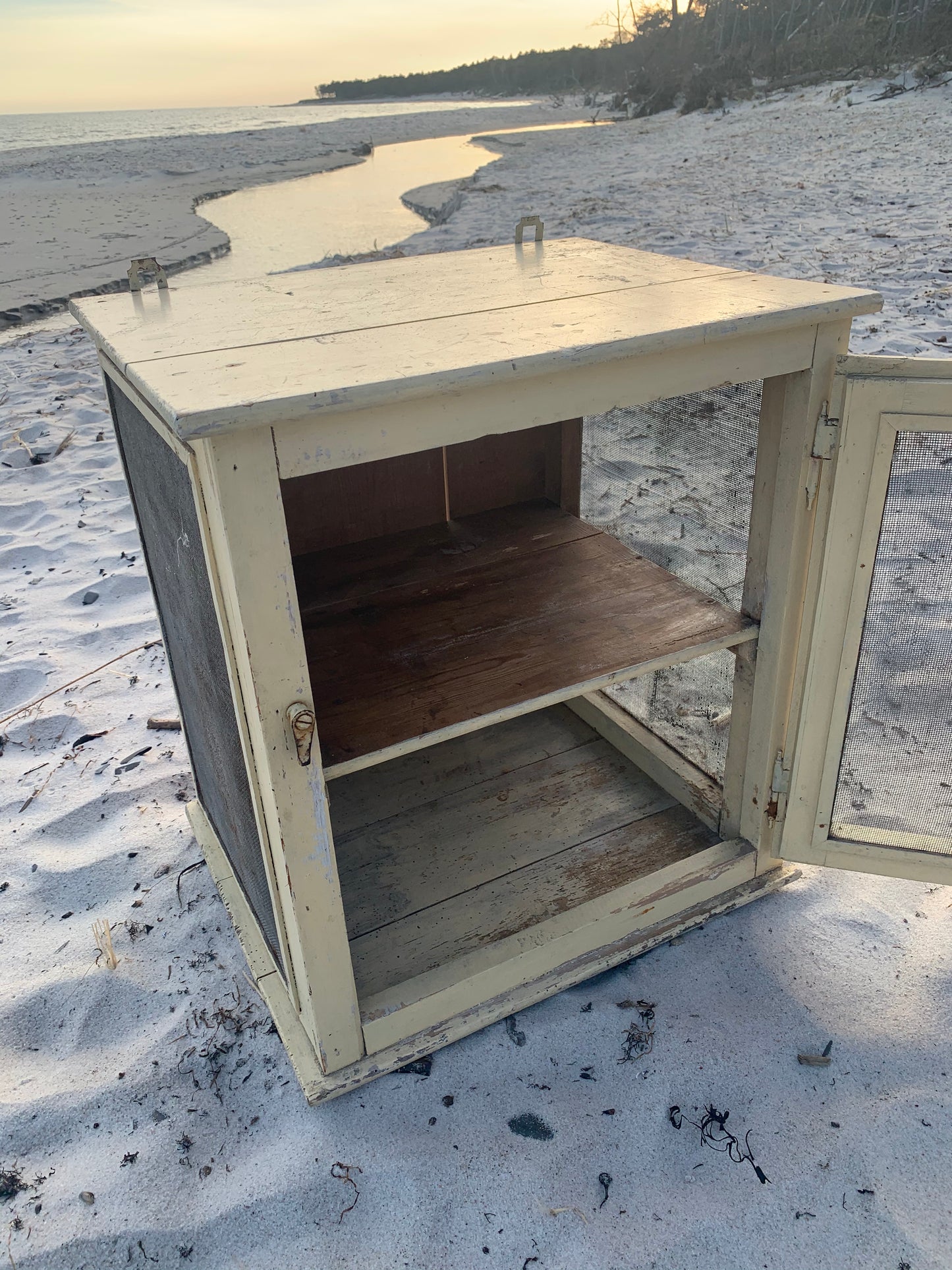 Wunderschöner Fliegenschrank mit Patina