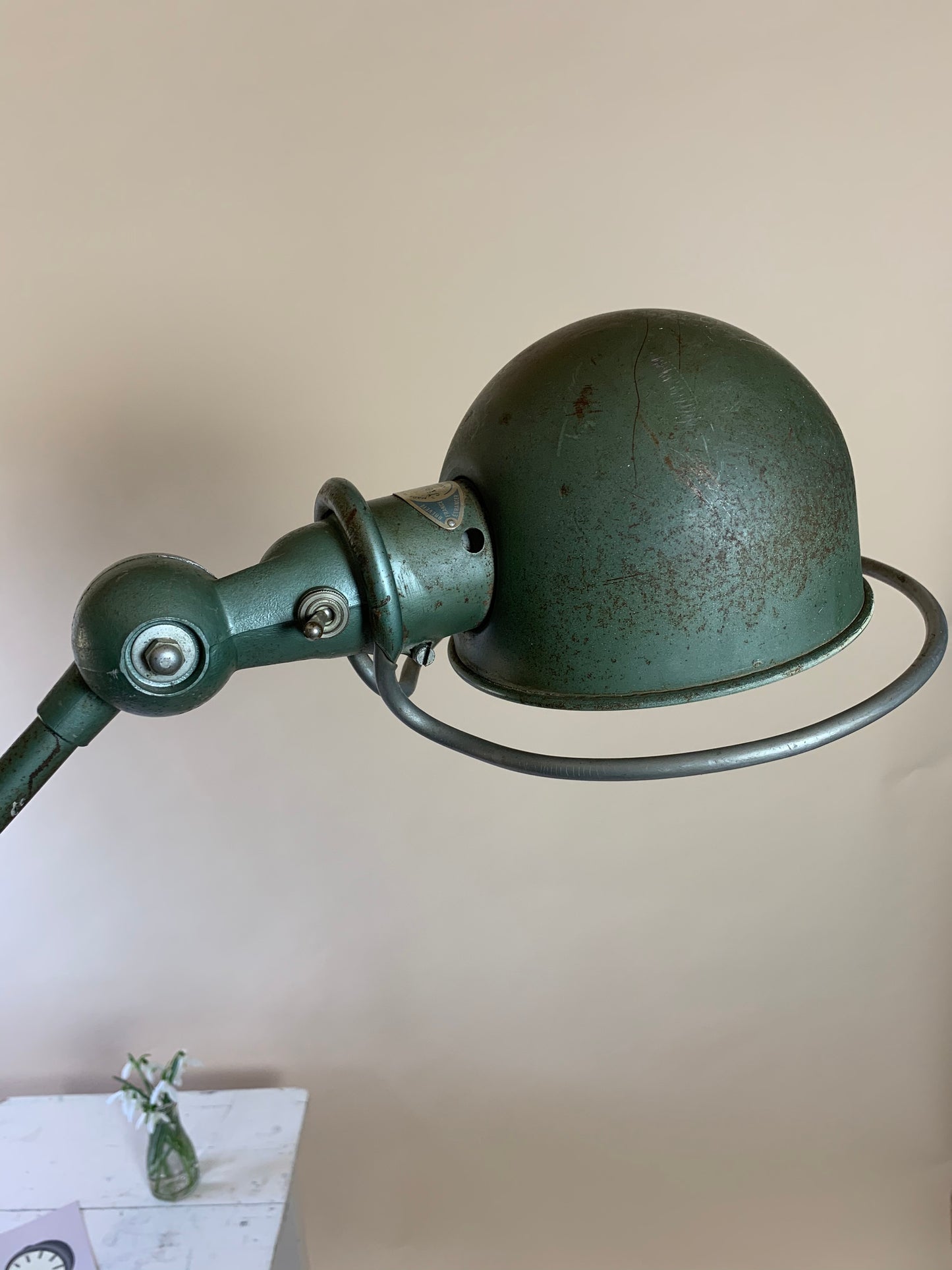Original grüne Jieldé Stehlampe