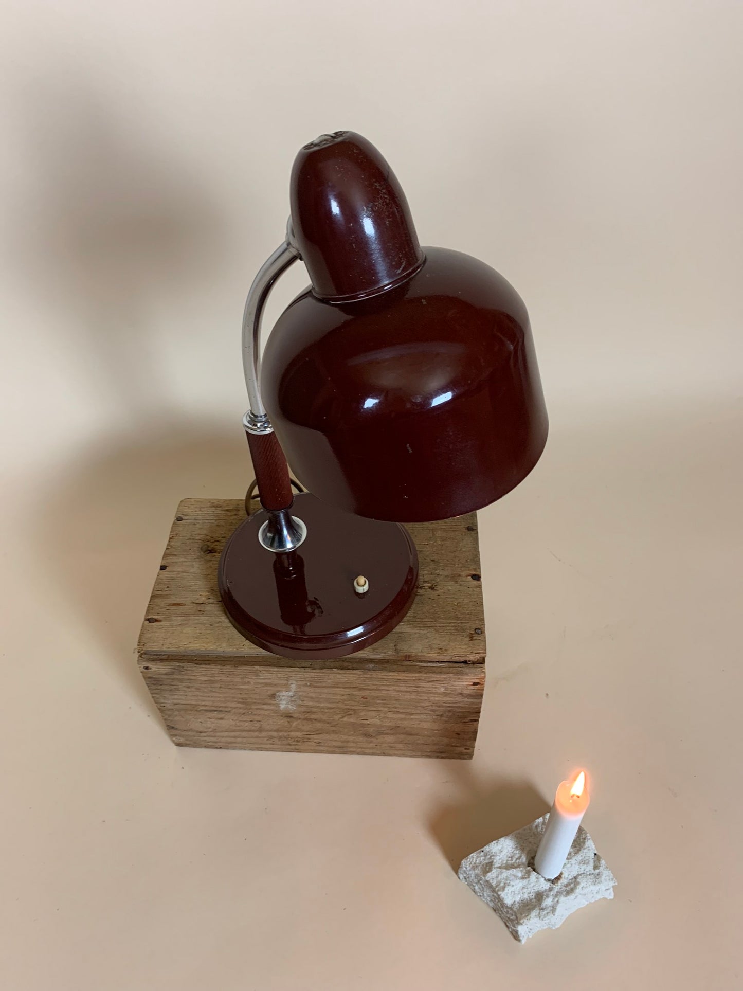 Escolux Tischlampe in Braun