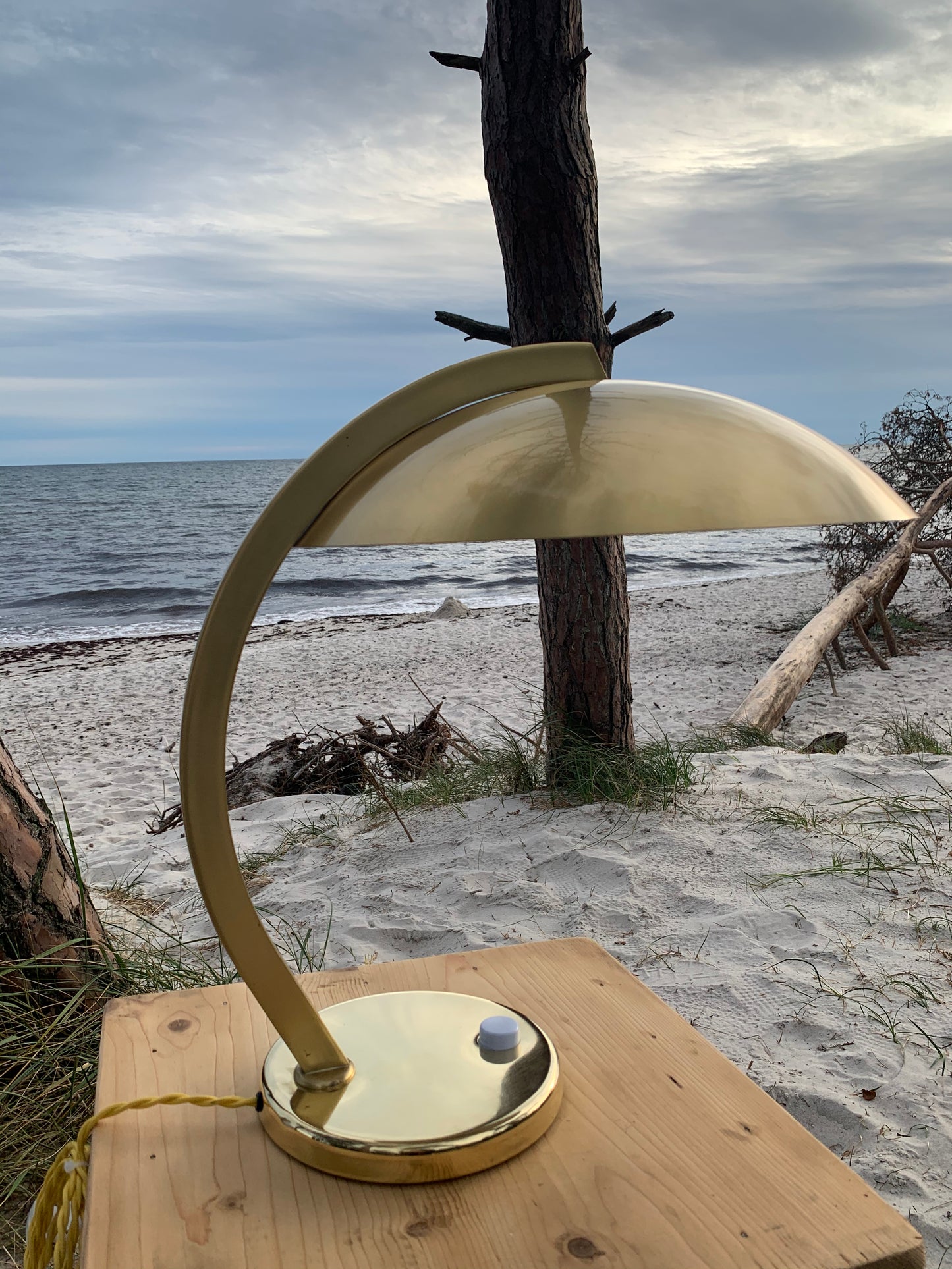 Egon Hillebrand Vintage Lampe aus Messing