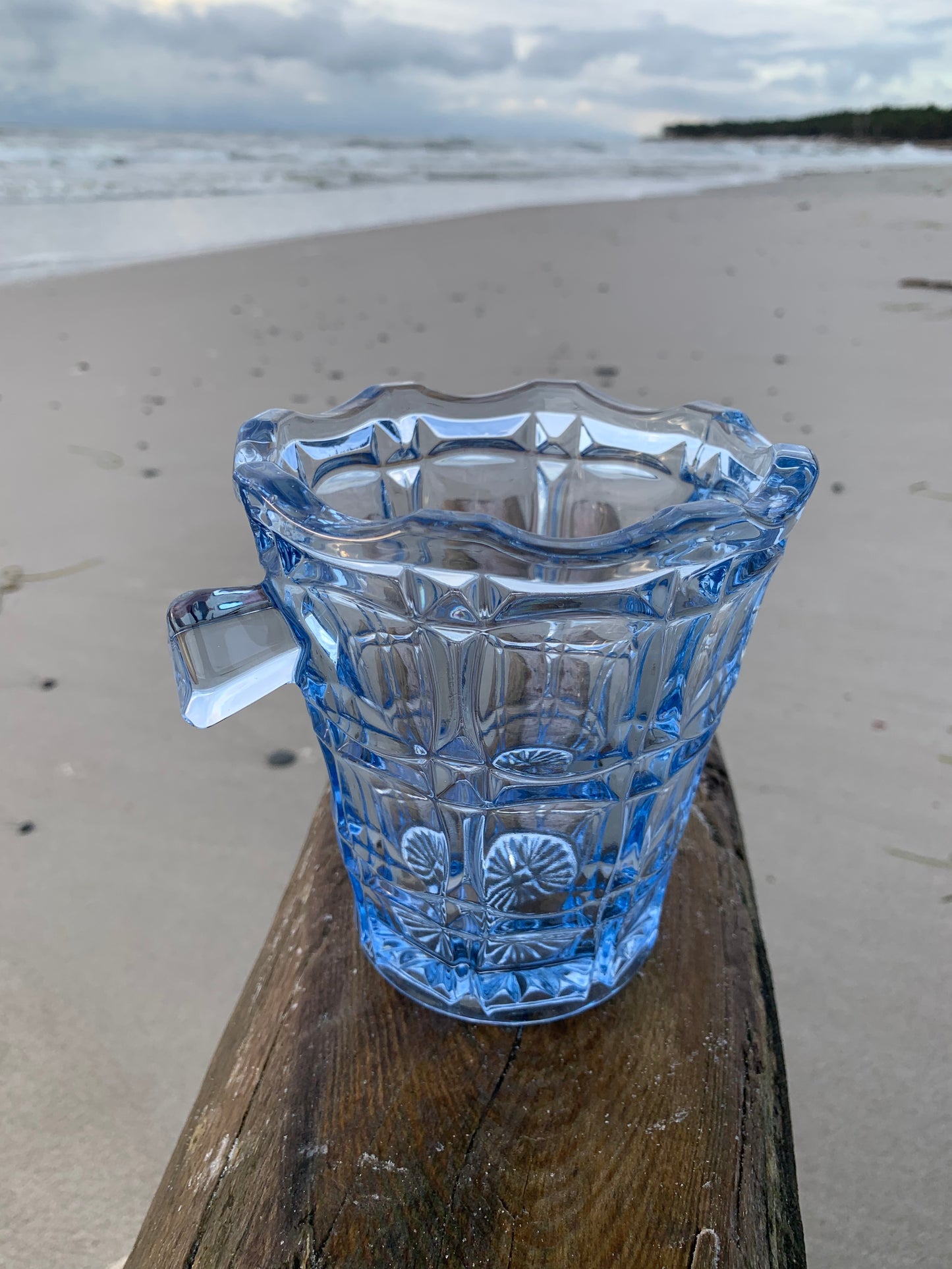 Eiskübel aus Glas - Blau