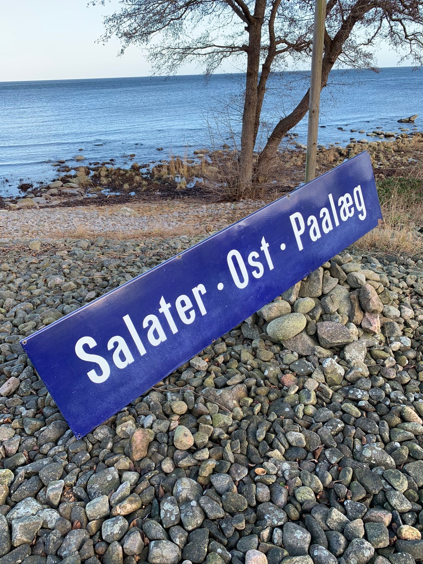 Emailleschild Salate - Käse - Aufschnitt
