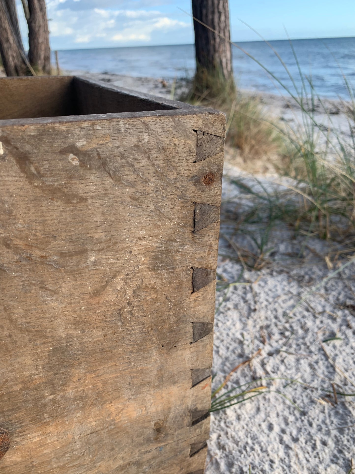 Holzkiste mit Tragegriff