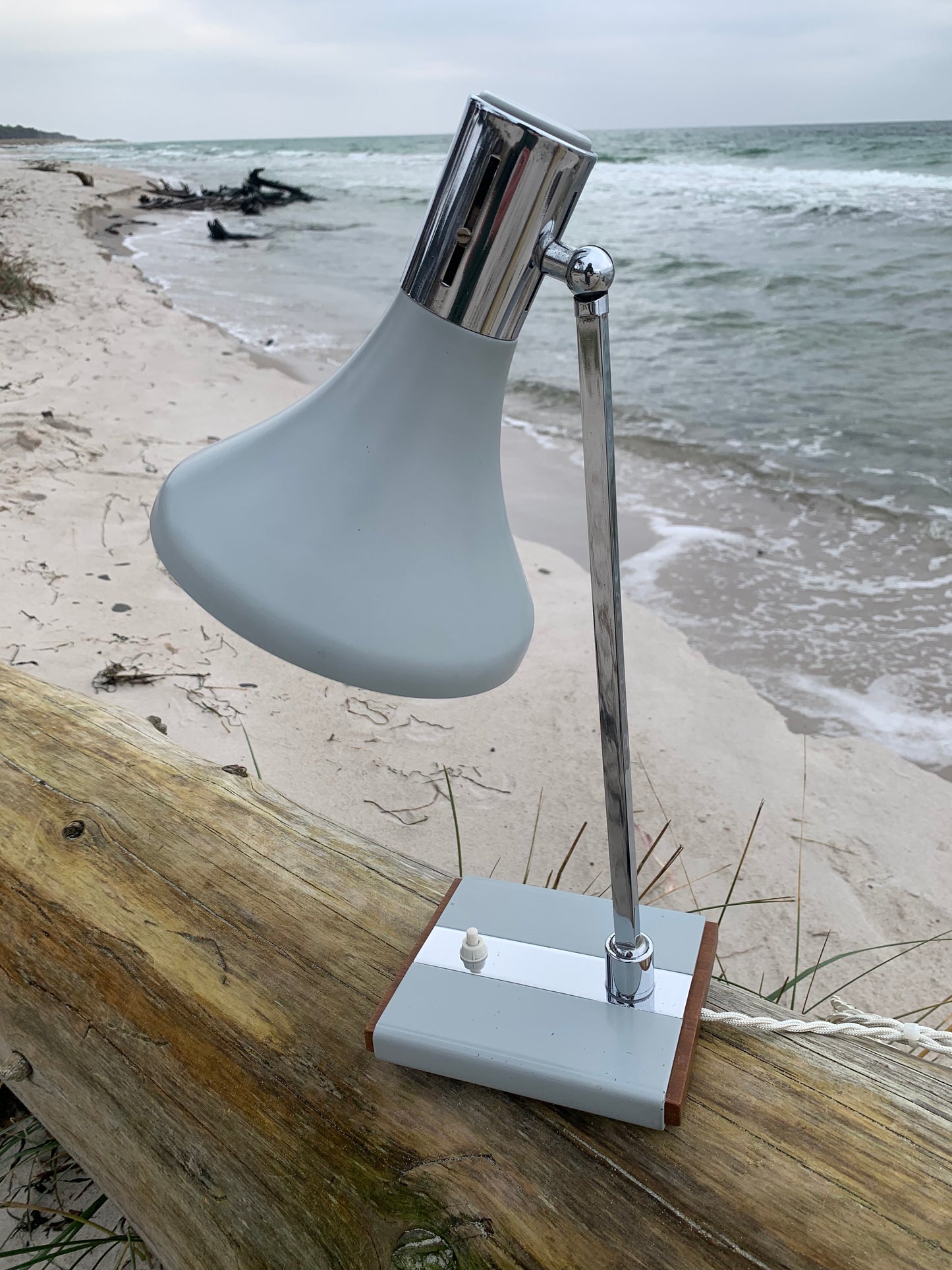 Vintage Lampe - Grau