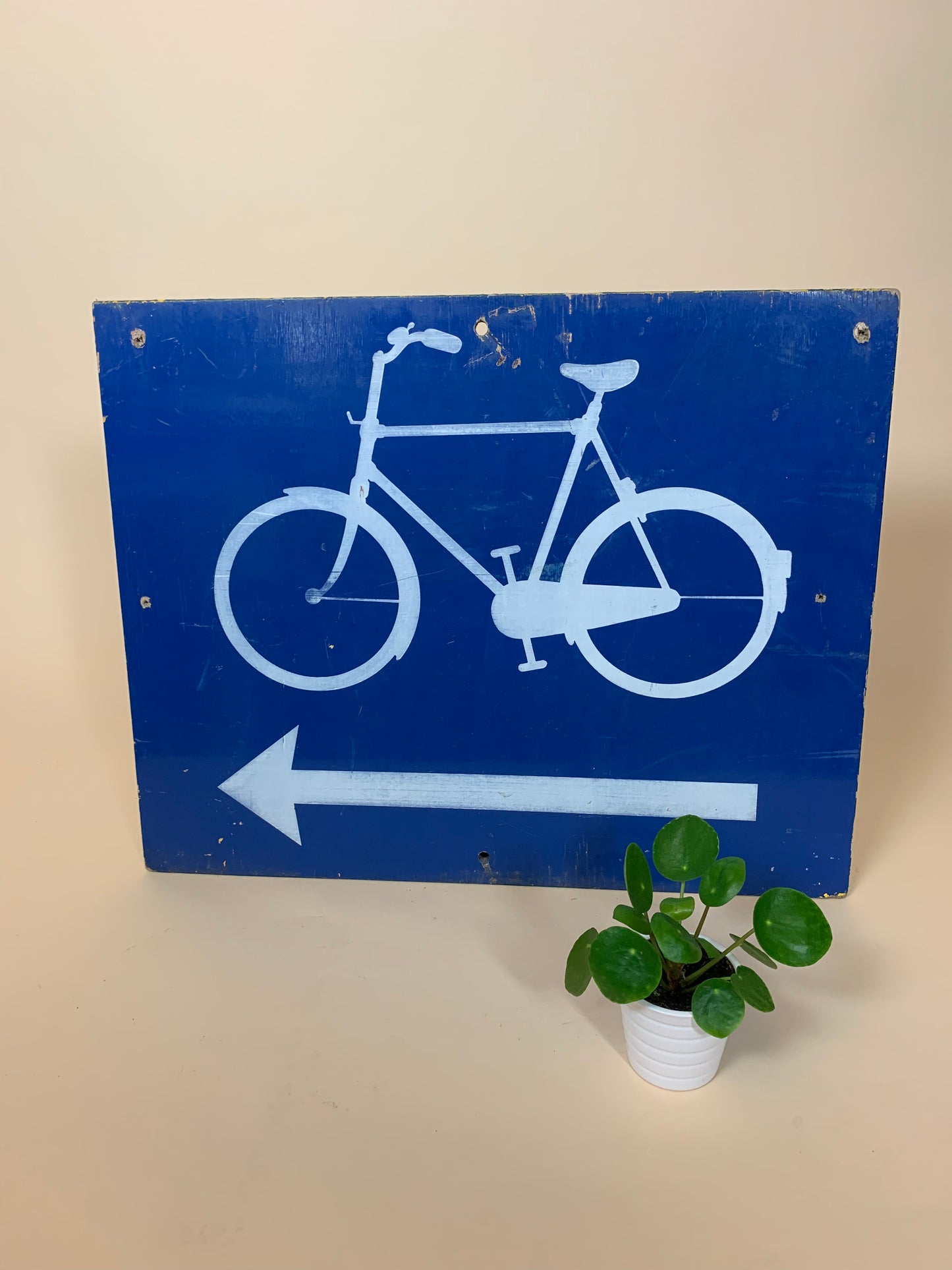 Dekoratives Fahrradschild aus Holz