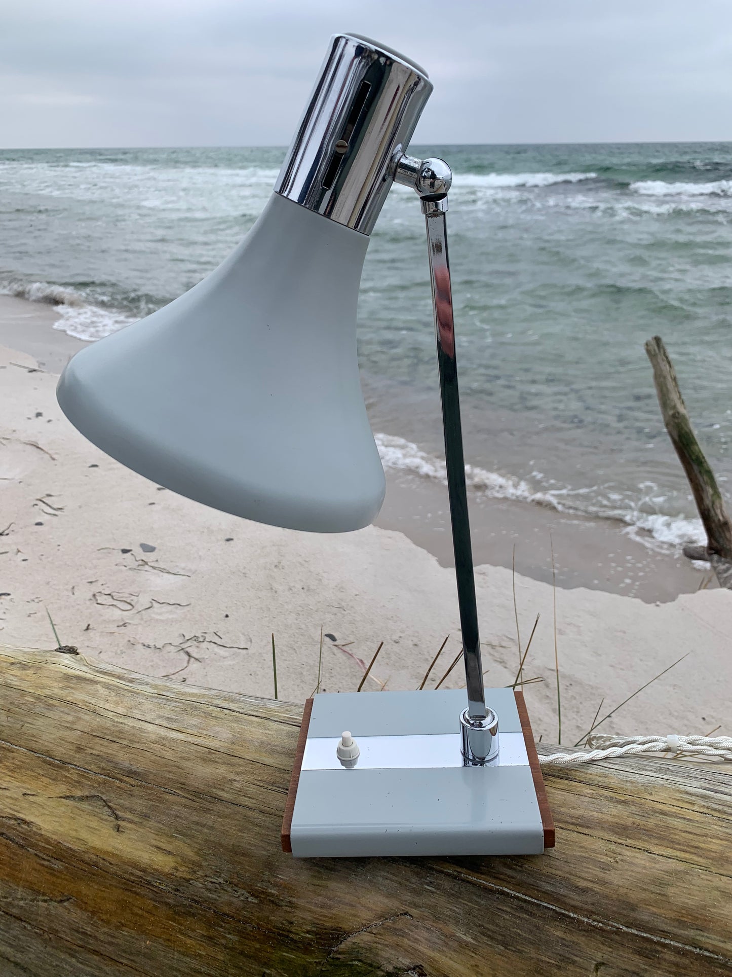 Vintage Lampe - Grau