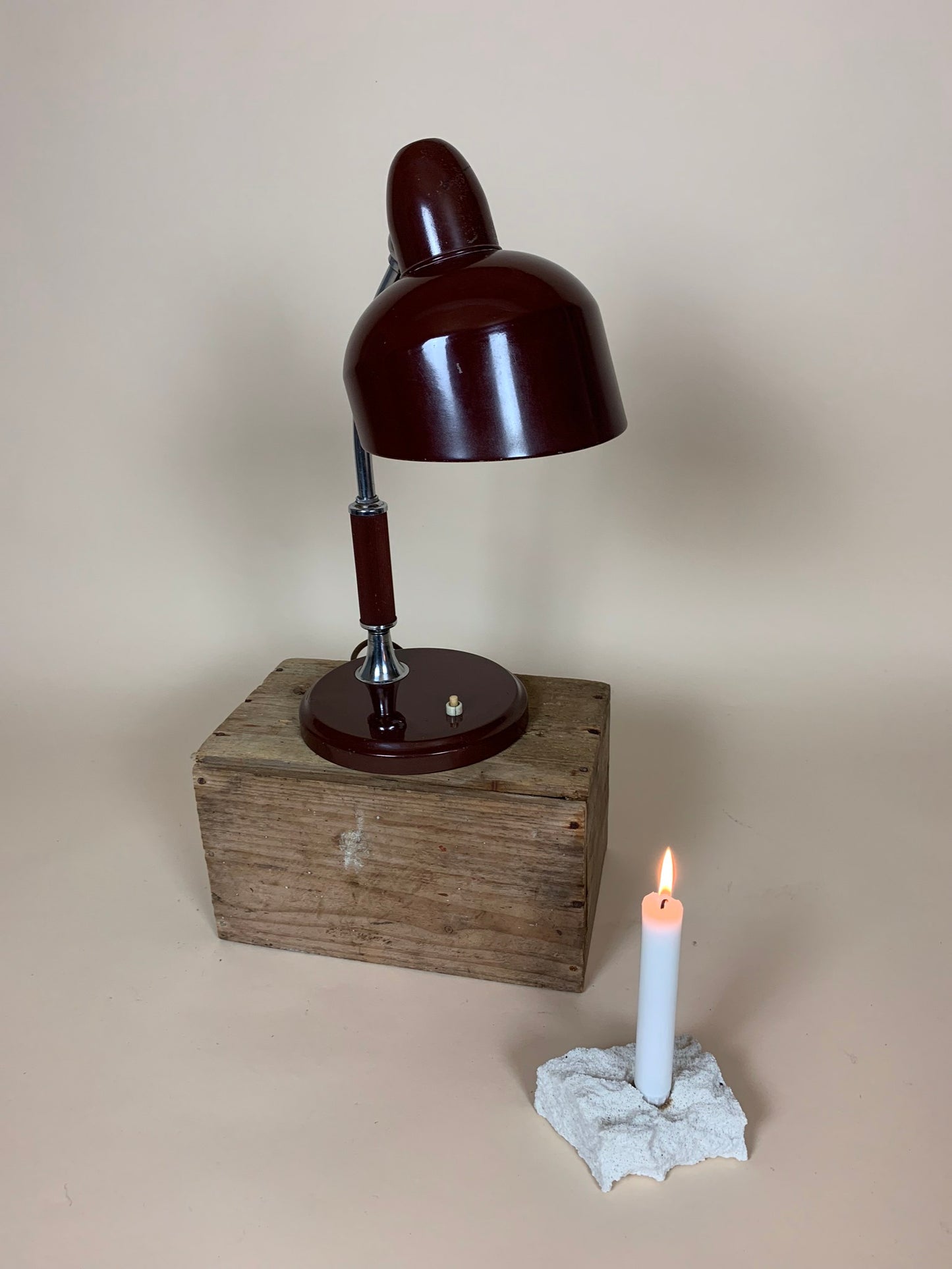 Escolux Tischlampe in Braun