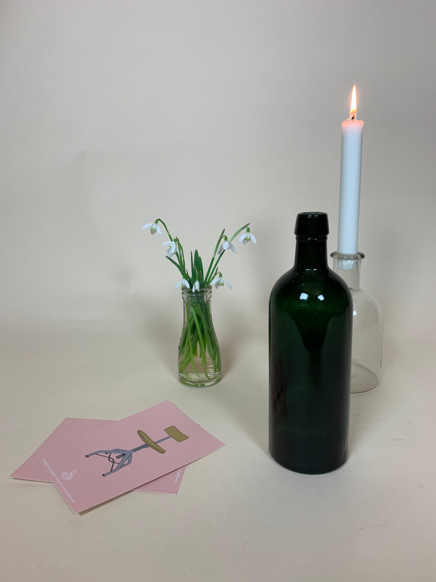 Dekorative grüne Flasche