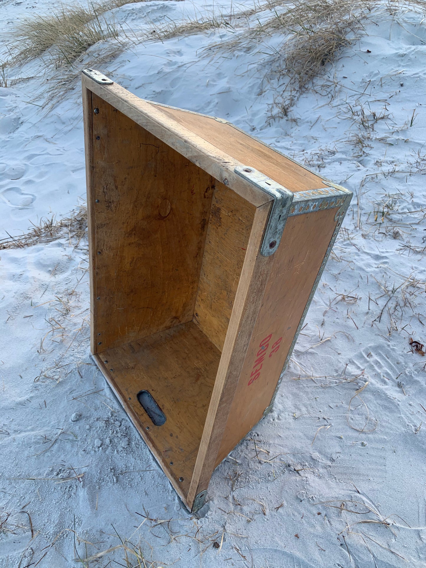 Industrielle Holzkiste