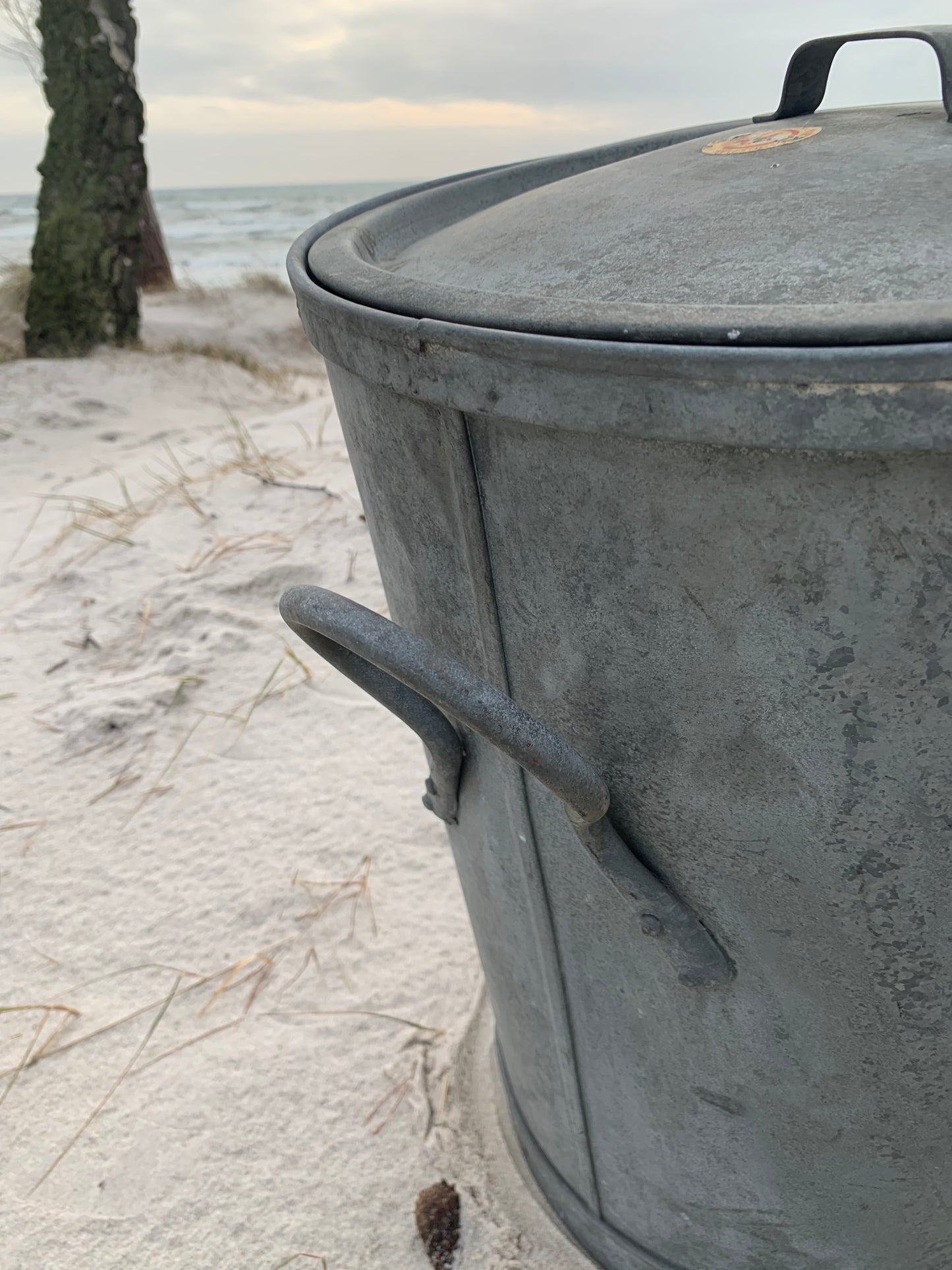 Zinkeimer mit Deckel - Glud und Marstrand