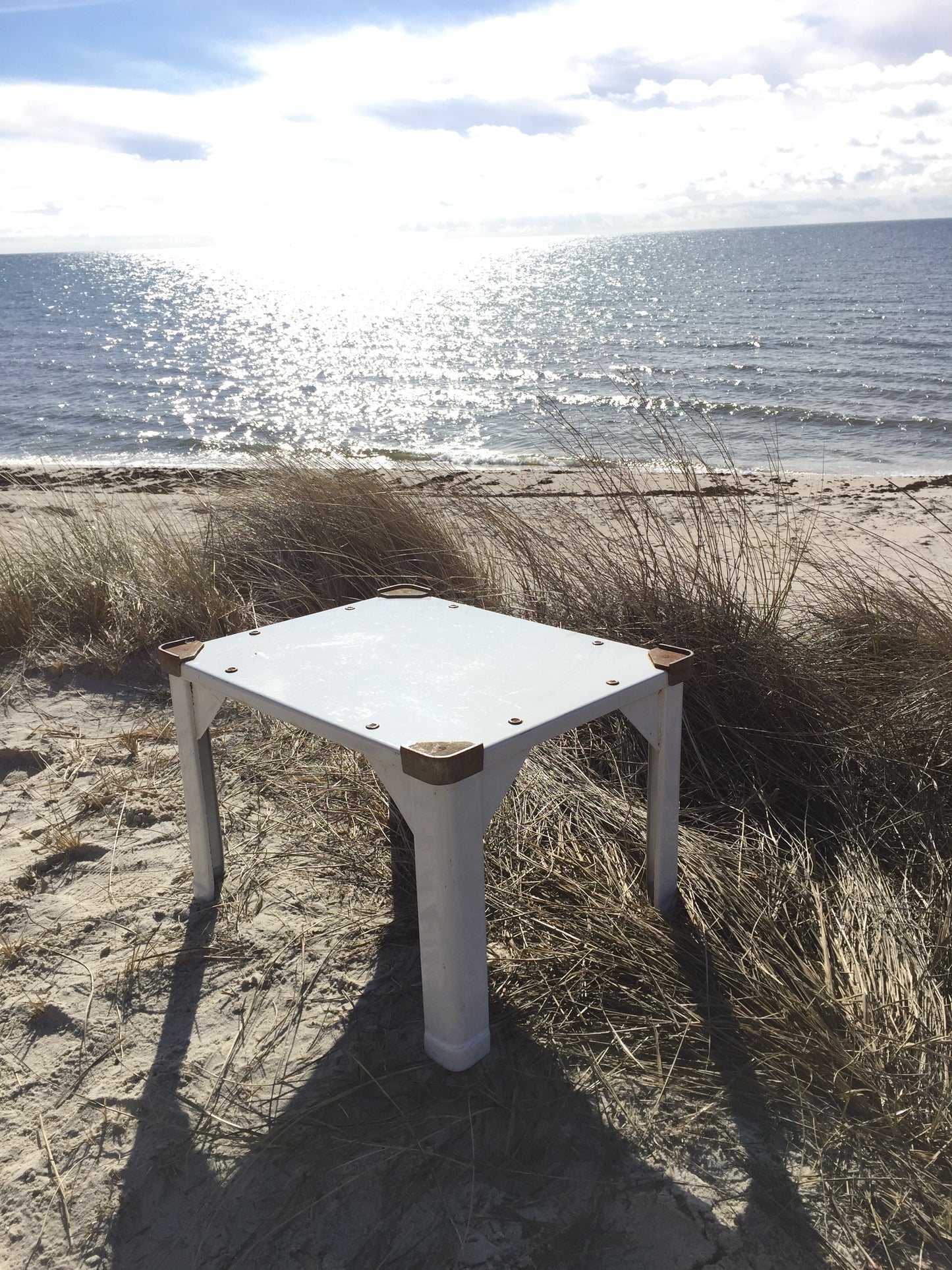 Schöner (und sehr schwerer) Metalltisch