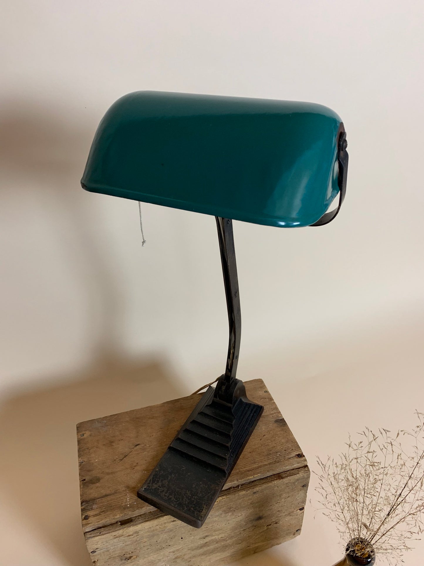 Alte Erpe Schreibtischlampe aus Belgien