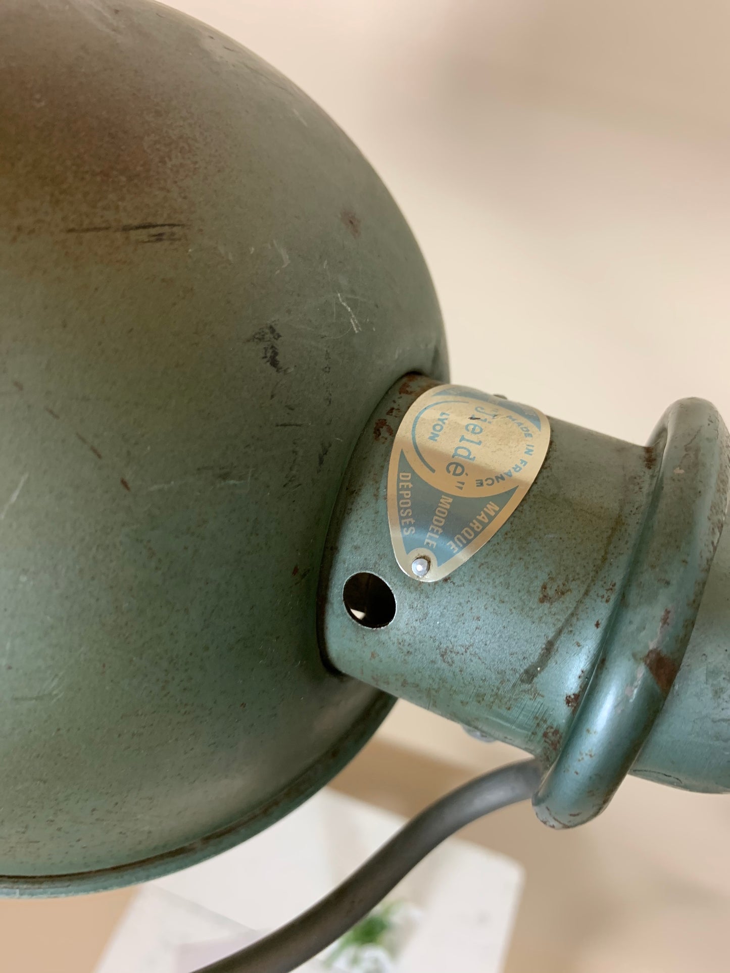 Original grüne Jieldé Stehlampe
