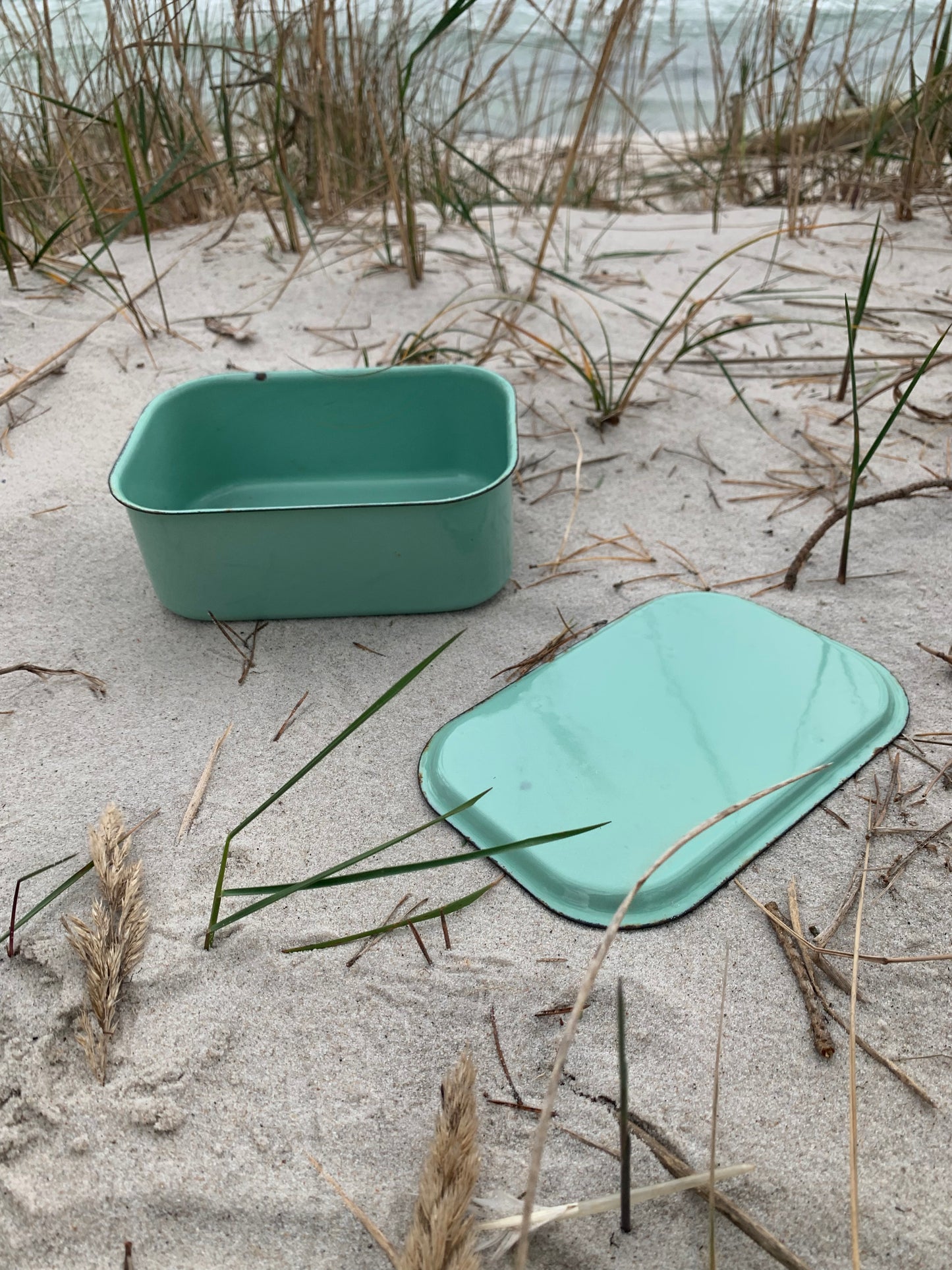 Glud und Marstrand Emailledose mit Deckel - Grün