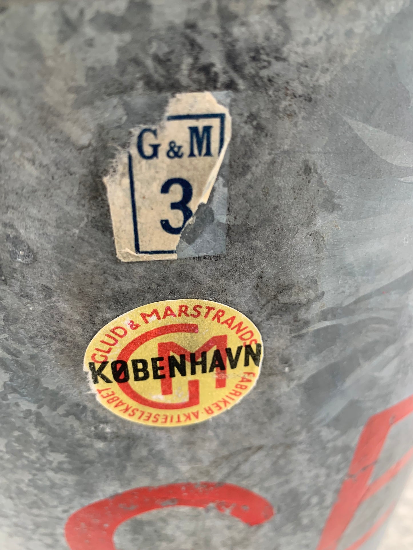 Zinkeimer mit Deckel - Glud und Marstrand