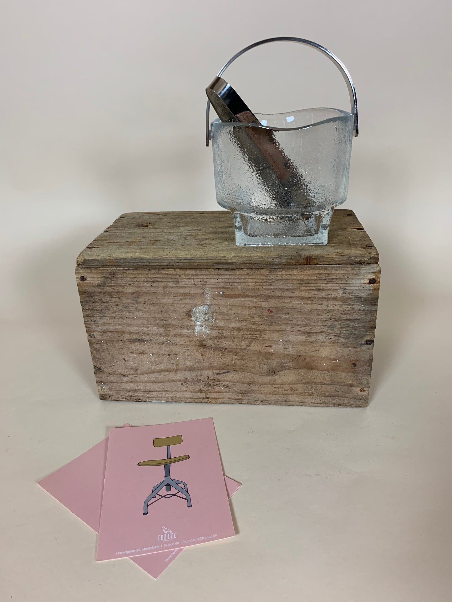 Eiskübel aus Glas mit Griff