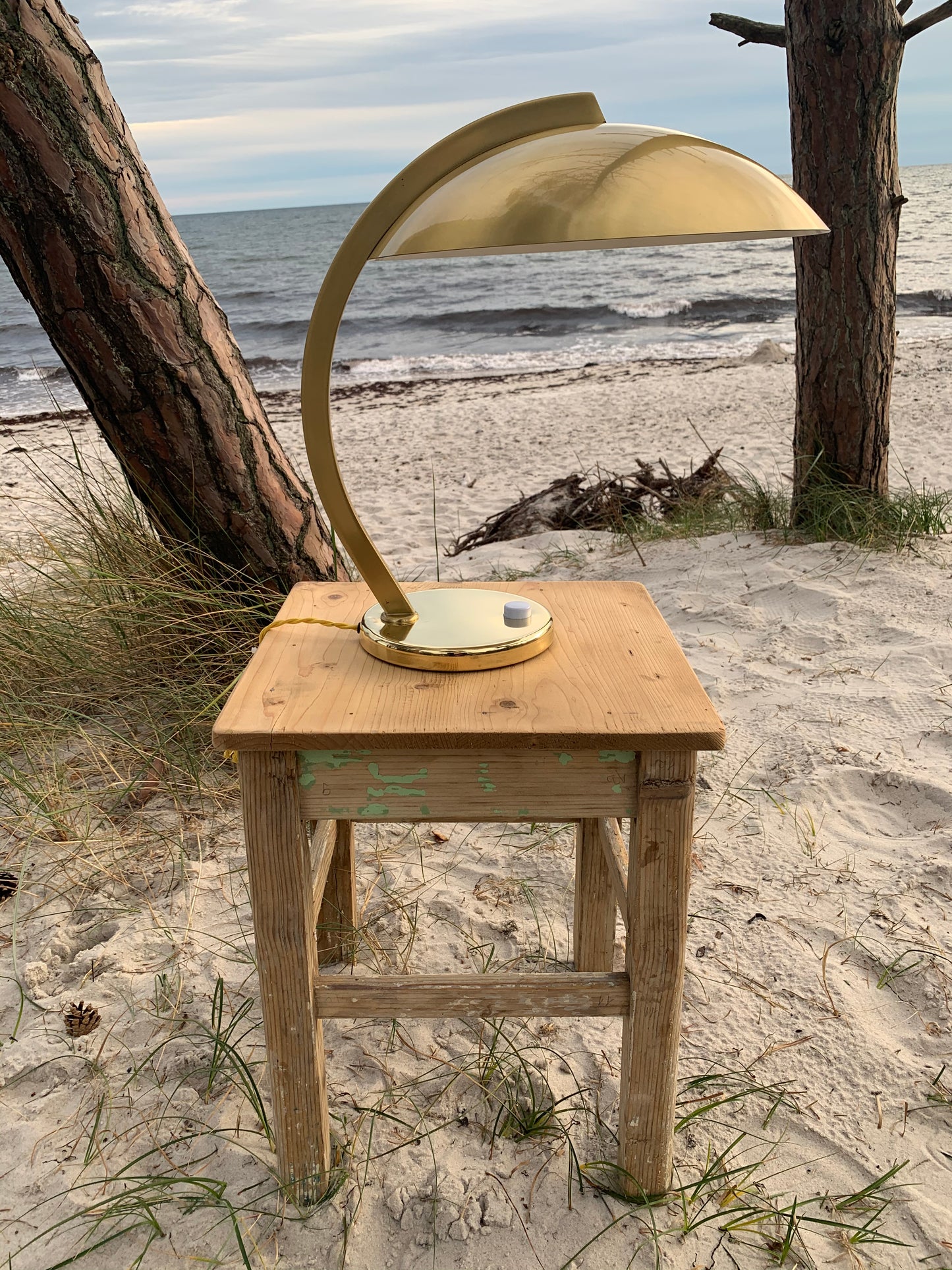Egon Hillebrand Vintage Lampe aus Messing