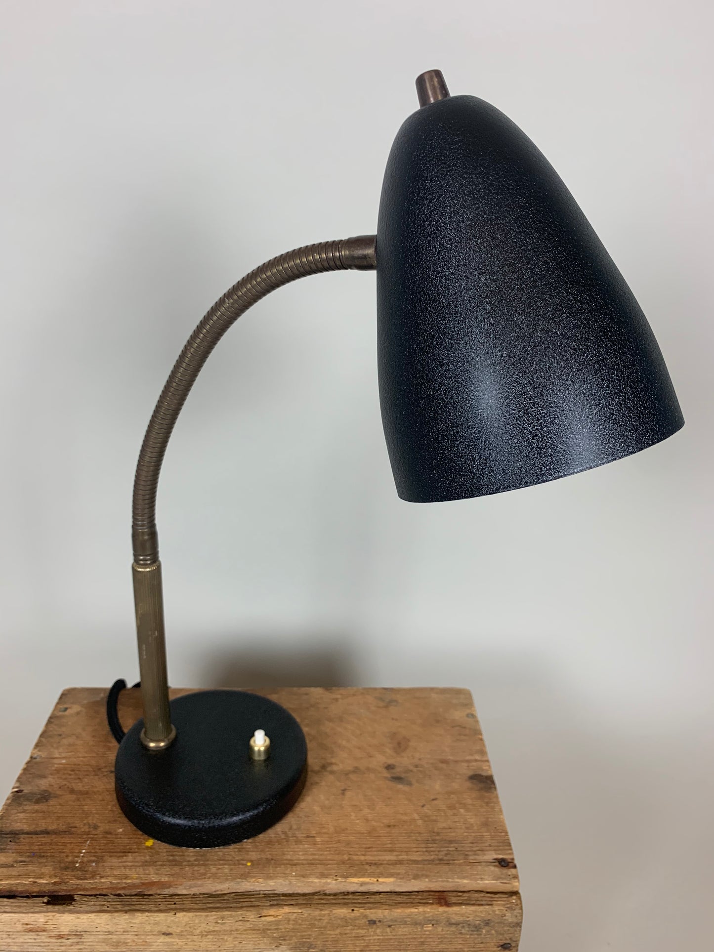 Vintage Lampe mit Flexarm - Schwarz