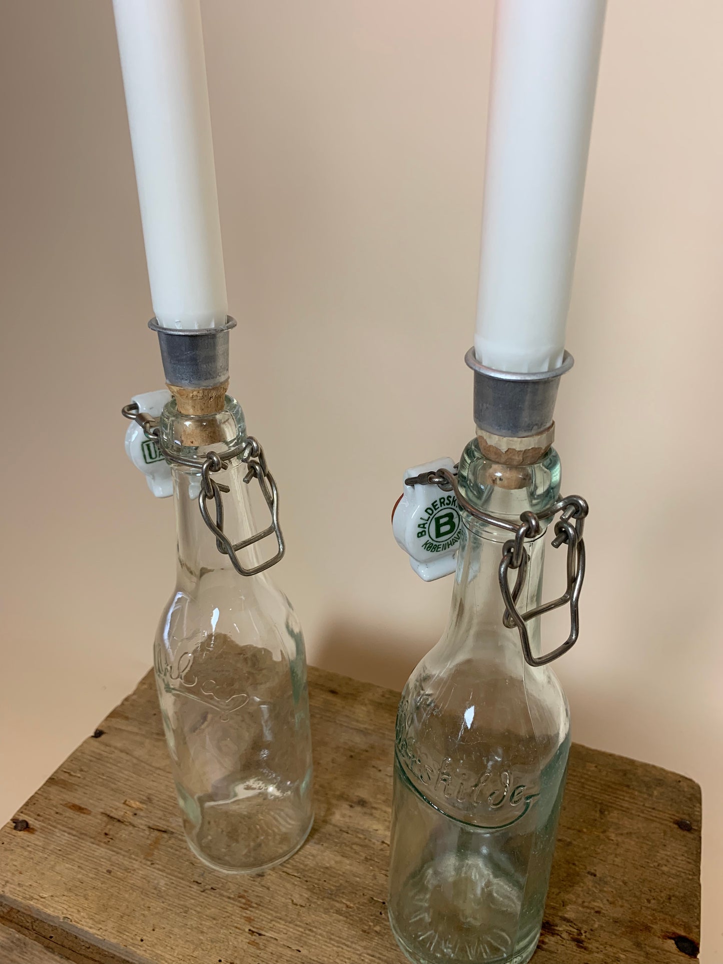 Patentflasche mit Halterung für Licht - Der Preis gilt pro Stck