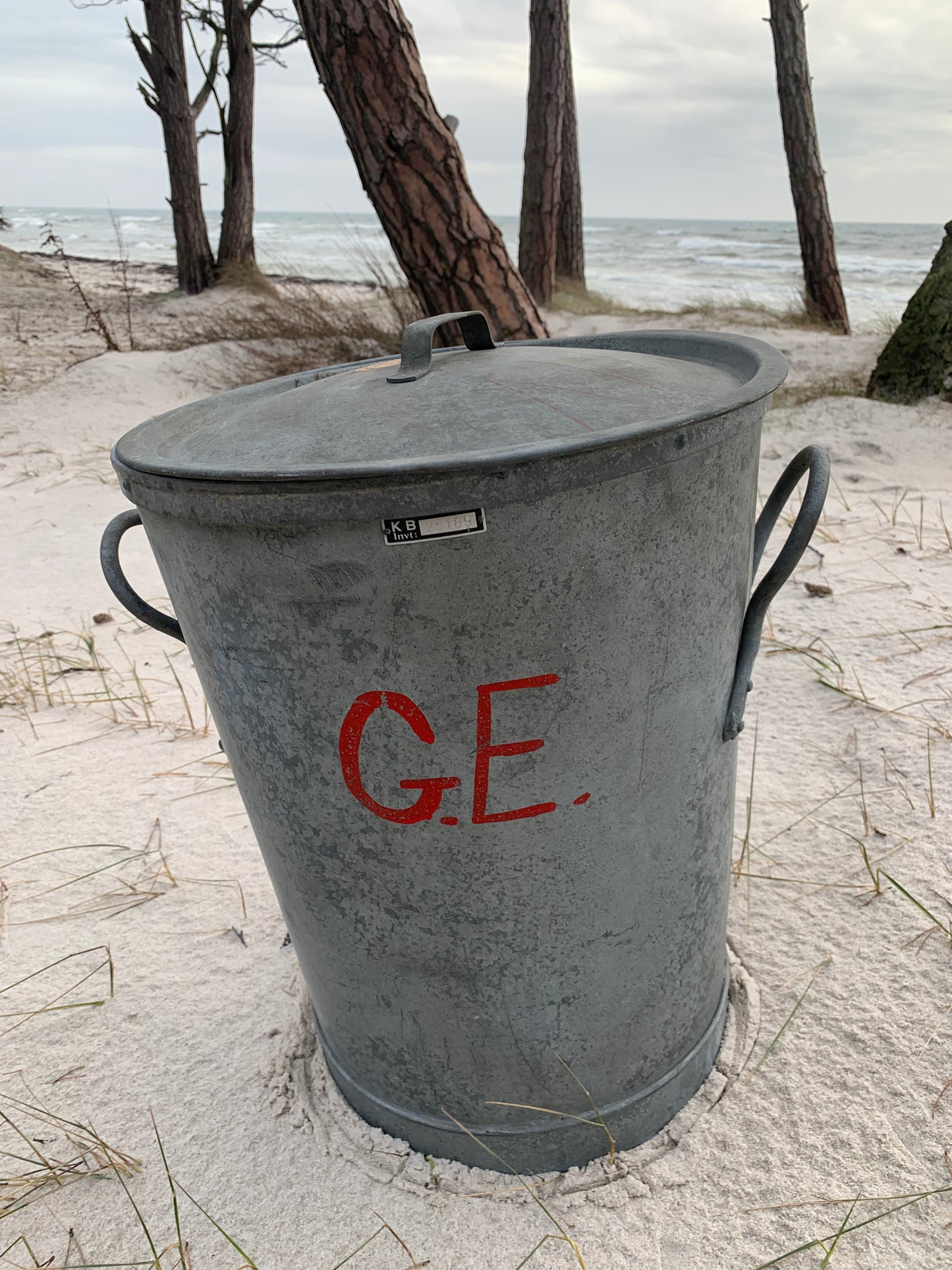Zinkeimer mit Deckel - Glud und Marstrand