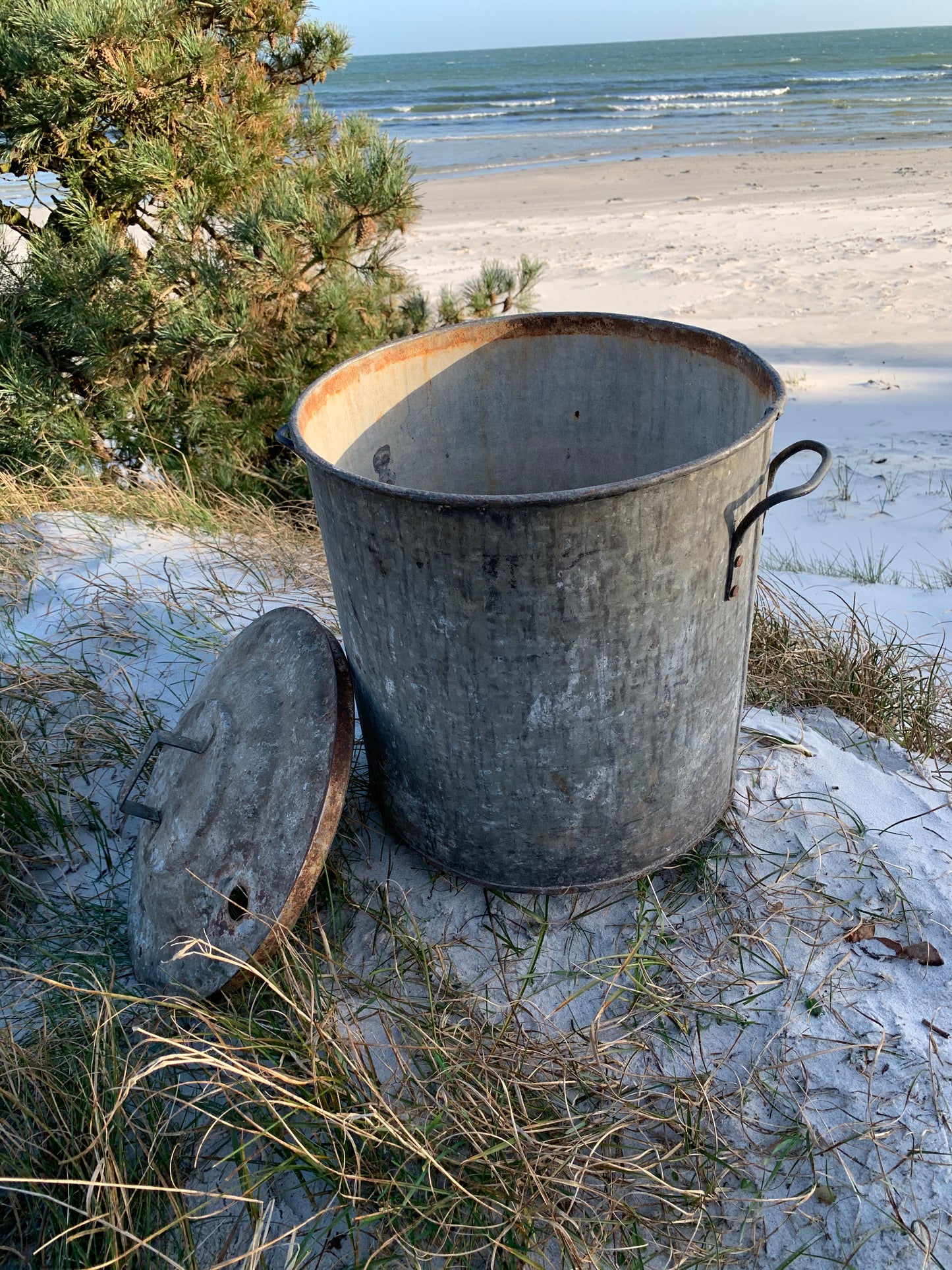 Zinkpökeleimer mit Deckel