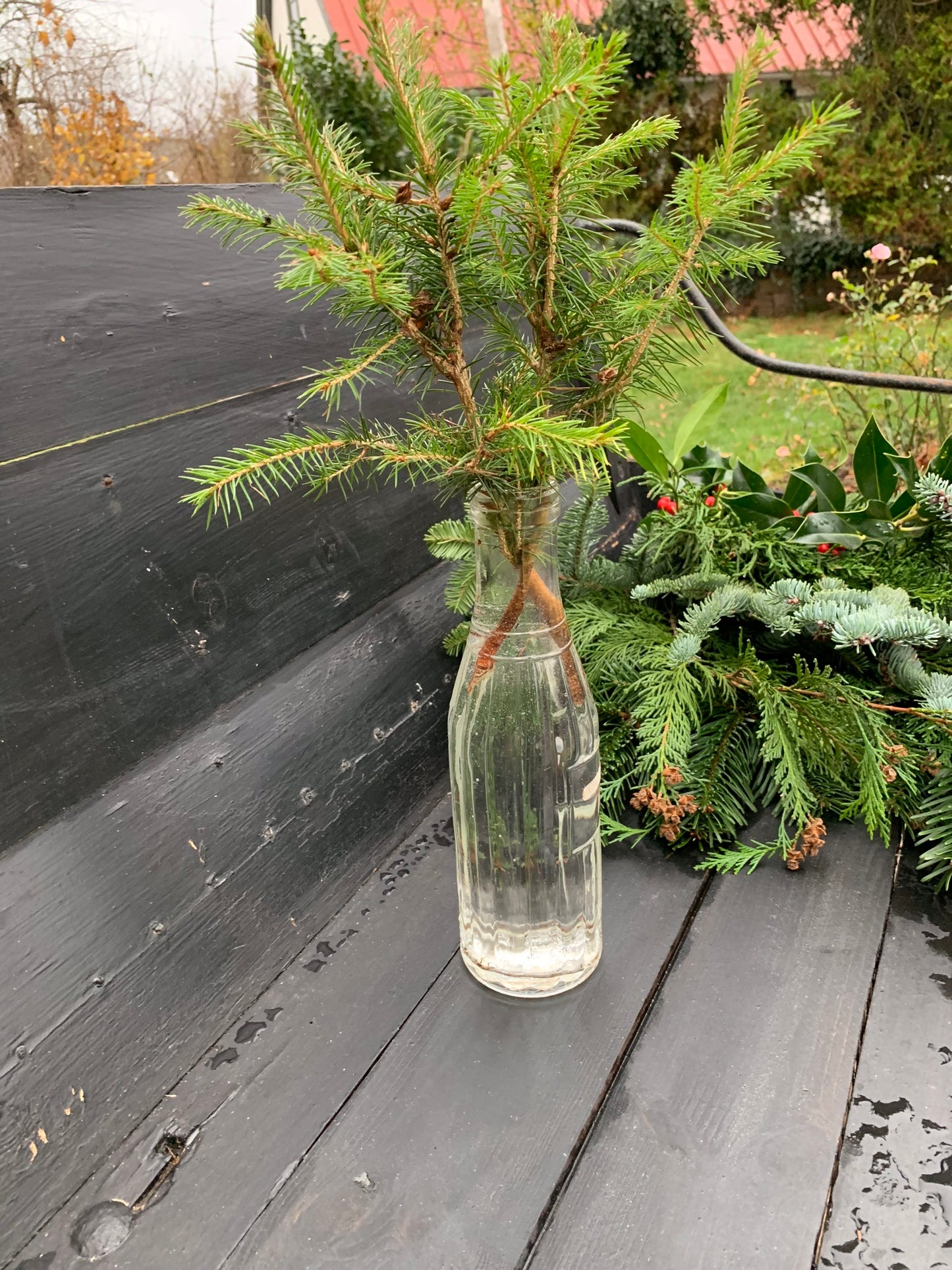 Lustige Milchflasche mit Muster 1/2 L