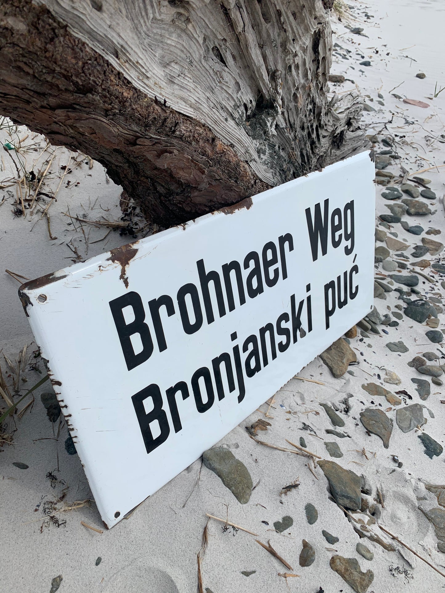 Großes Emailschild