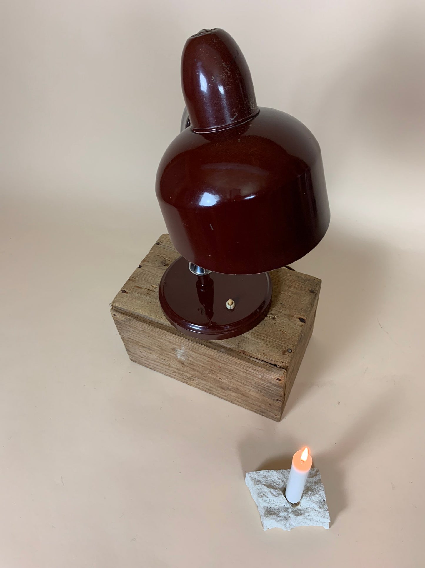 Escolux Tischlampe in Braun