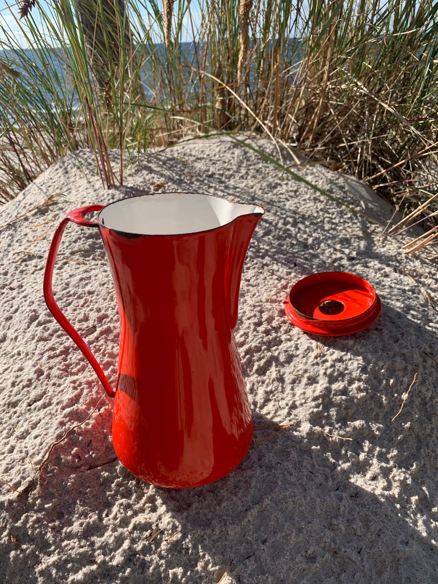 Quistgaard Emaillekanne mit Deckel