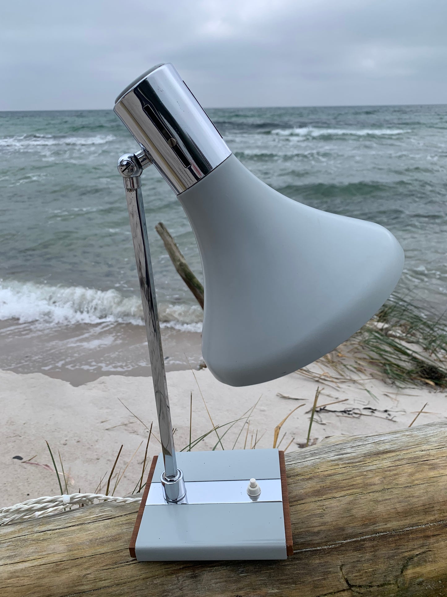 Vintage Lampe - Grau