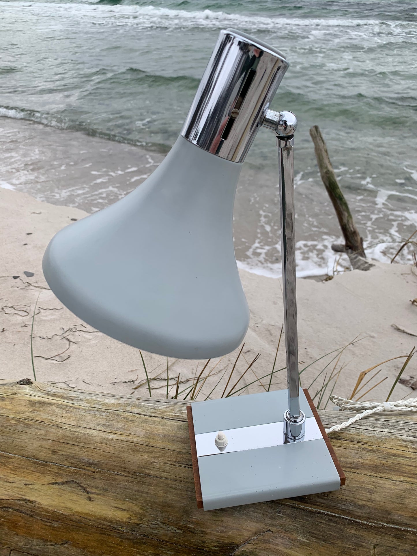 Vintage Lampe - Grau